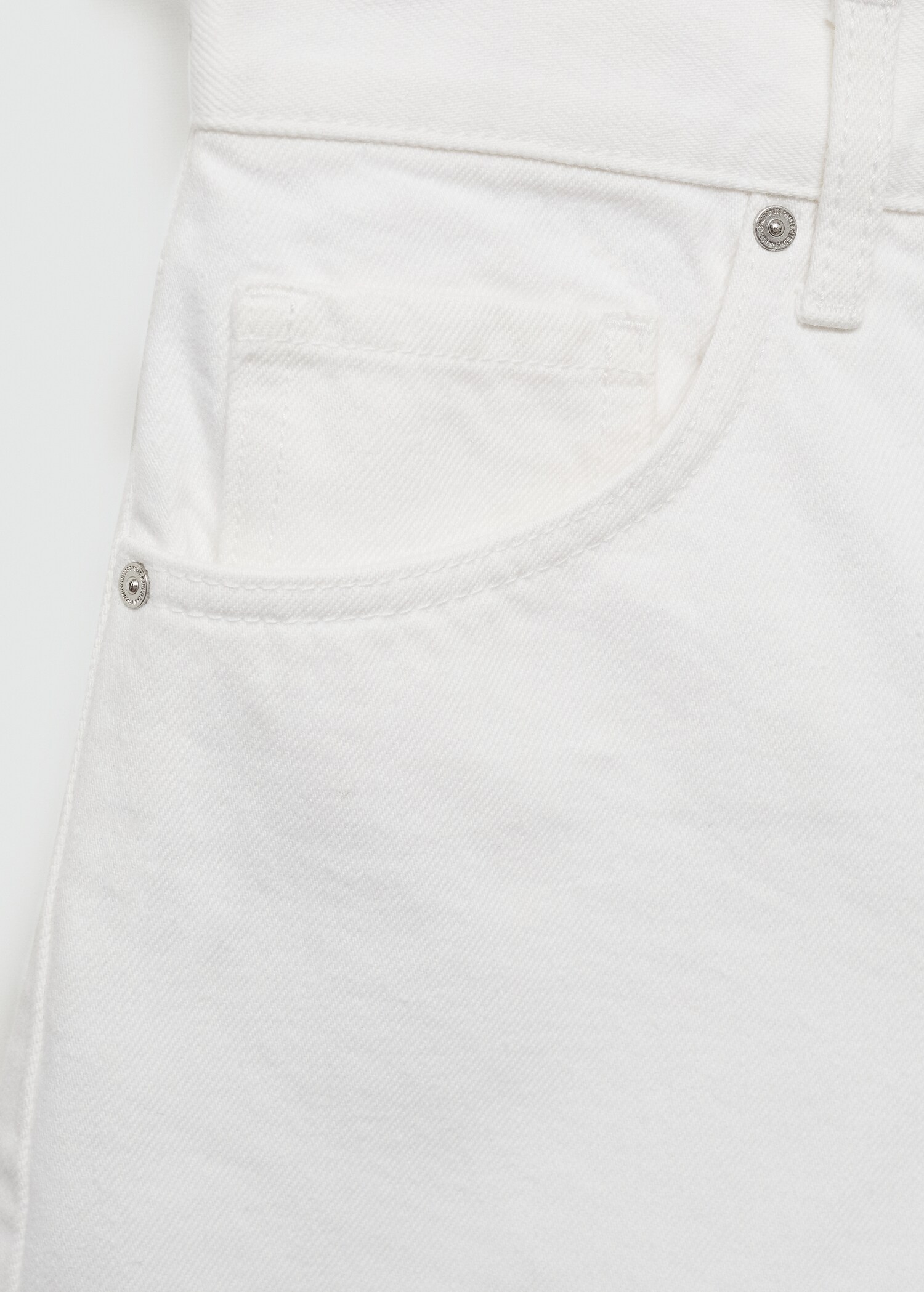 High-rise denim shorts - Details of the article 0