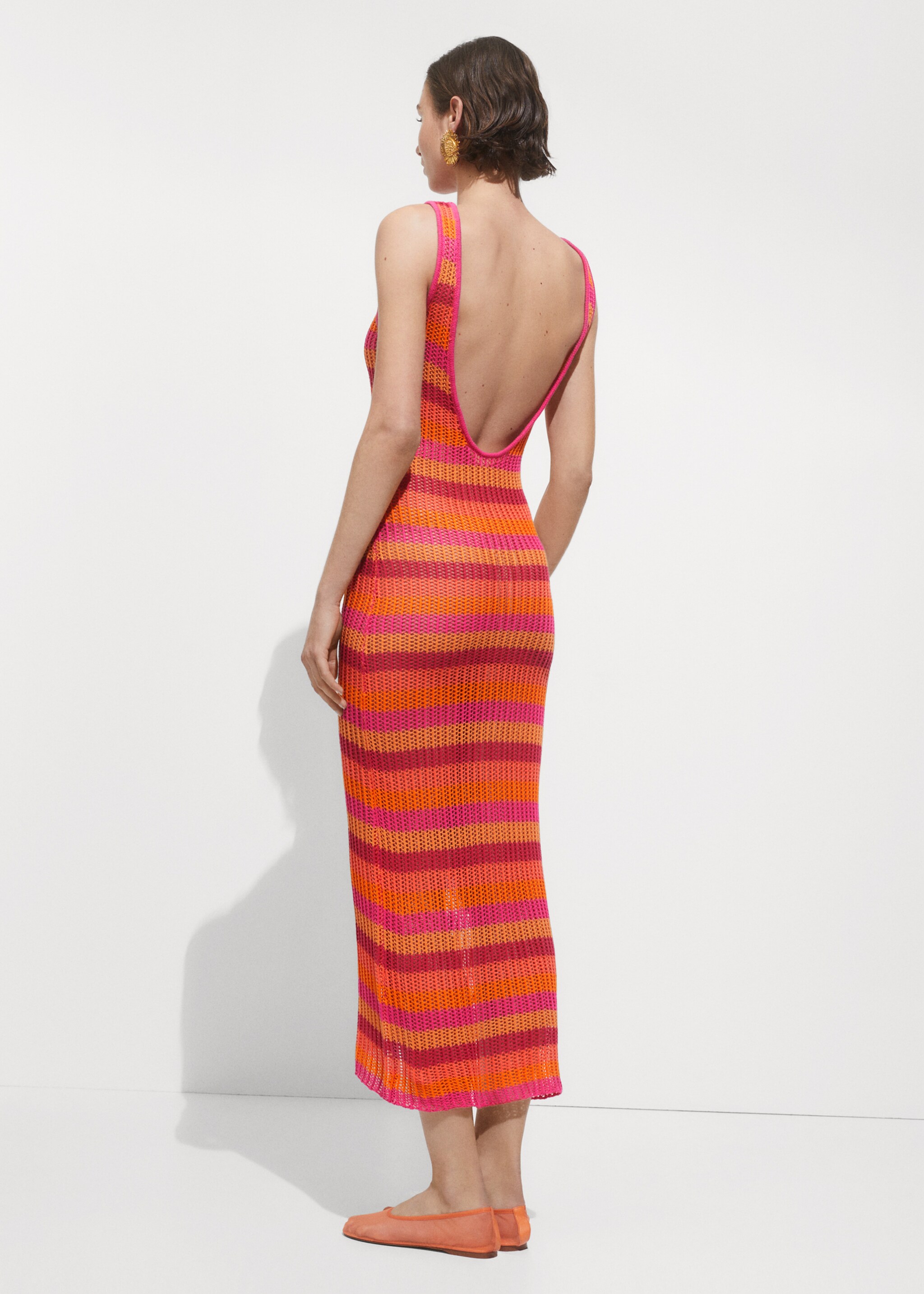 Robe crochet à rayures - Verso de l’article