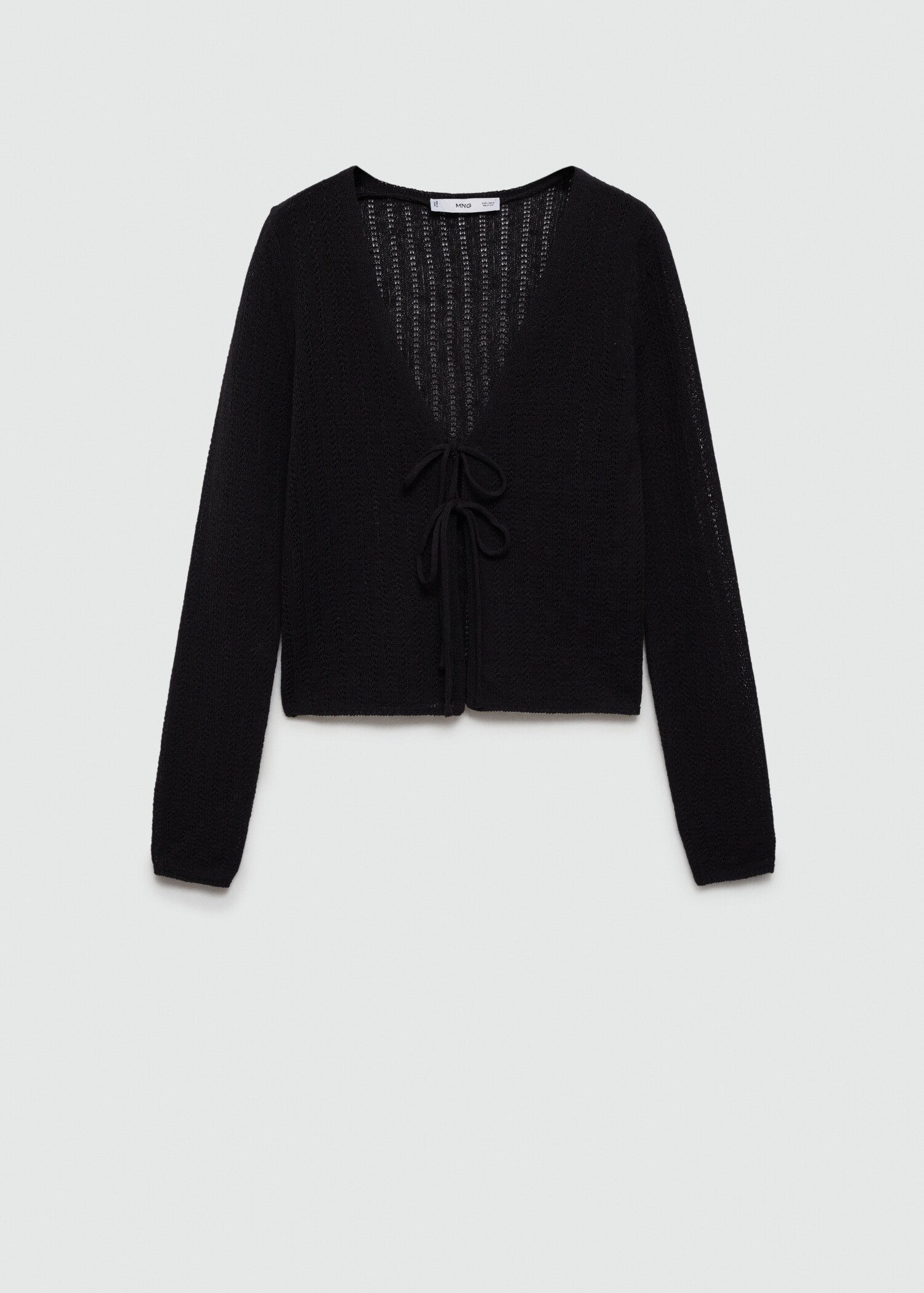 Knitted cardigan with ties - Article without model