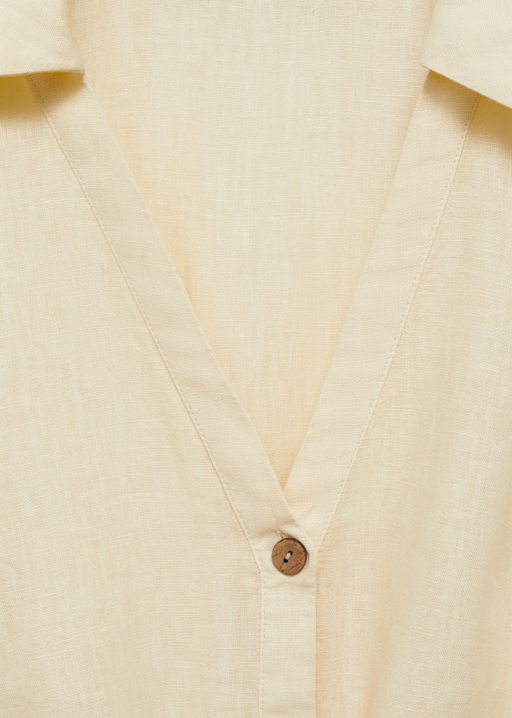 Kurzer Leinen-Jumpsuit mit Schleife - Detail des Artikels 0