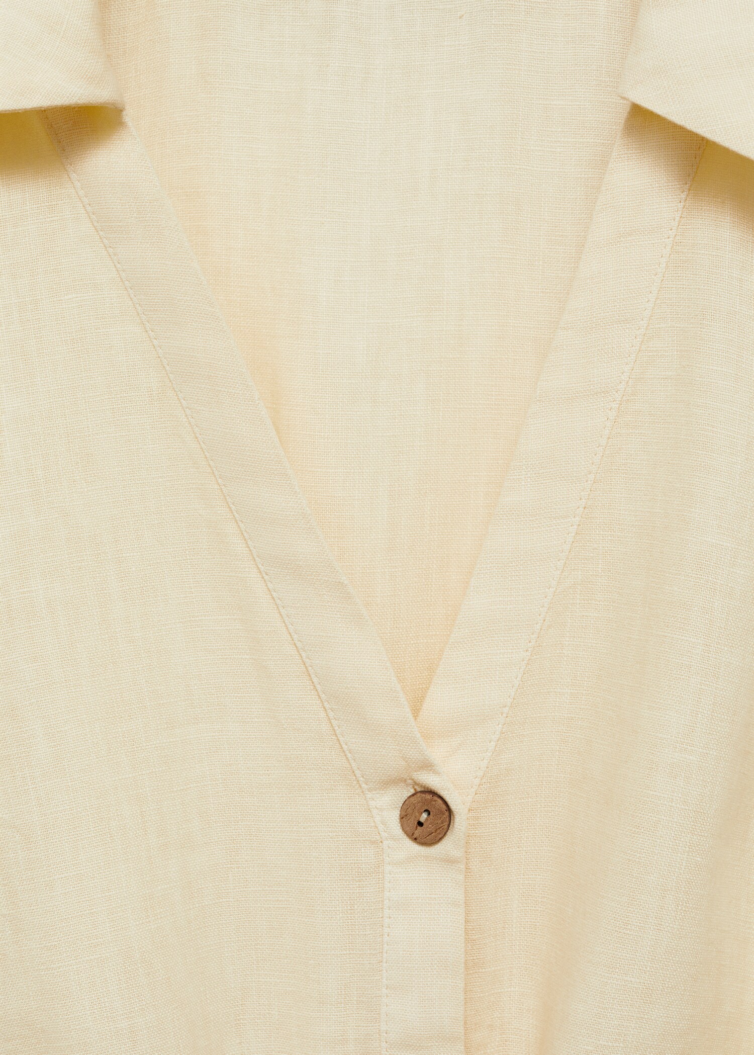 Kurzer Leinen-Jumpsuit mit Schleife - Detail des Artikels 0
