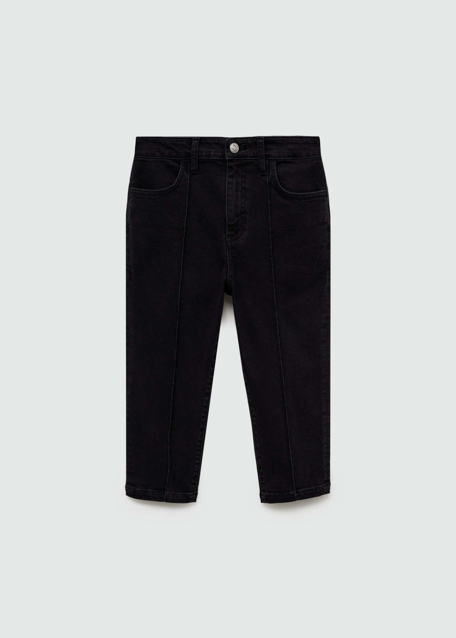 Slim capri jeans with decorative stitching - Article without model
