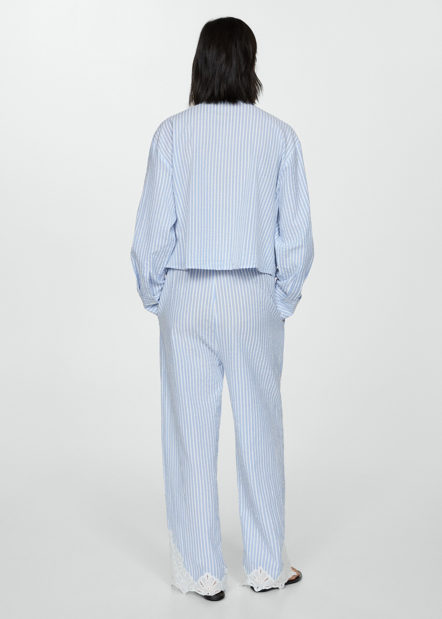 Chemise rayée brodée - Verso de l’article