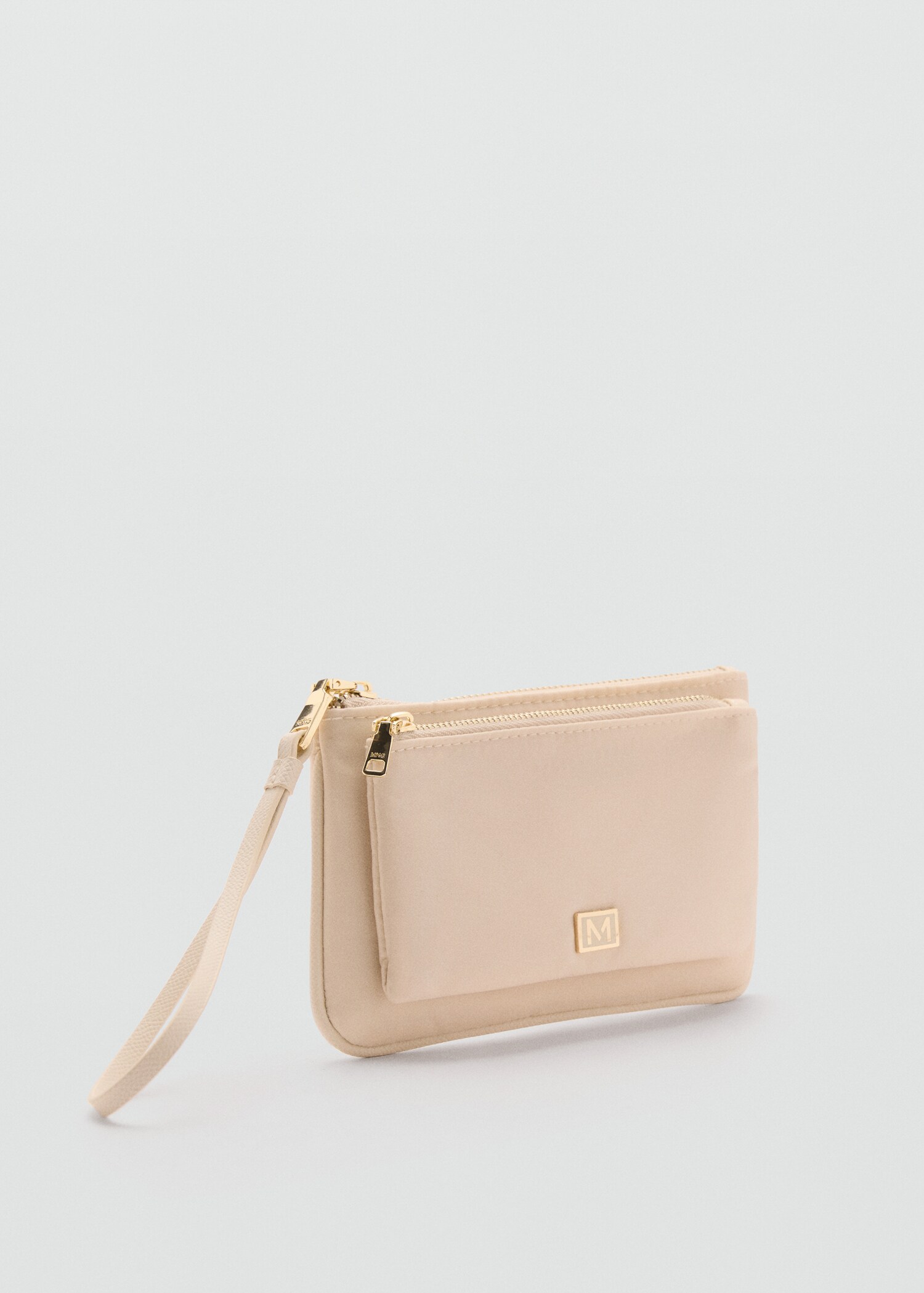 Double-compartment coin purse with logo - Medium plane