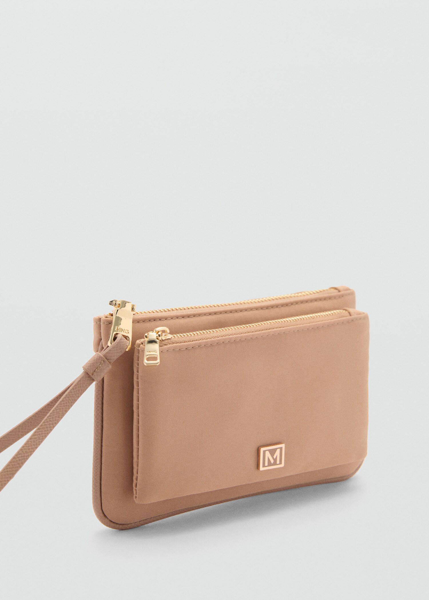 Double-compartment coin purse with logo - Medium plane
