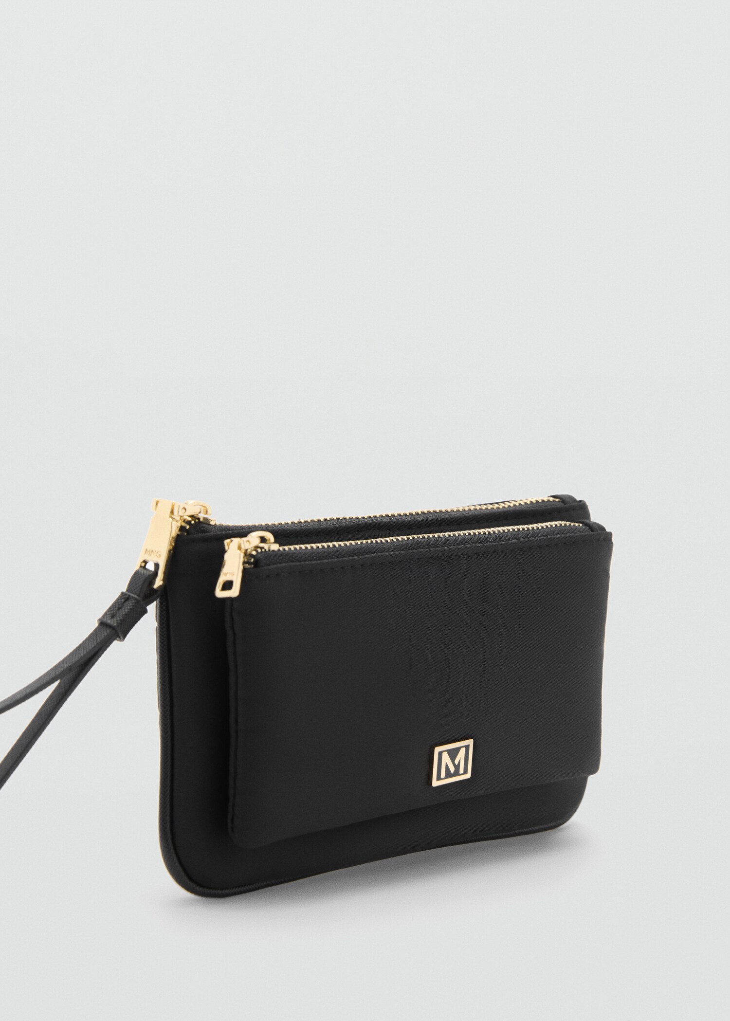 Double-compartment coin purse with logo - Medium plane