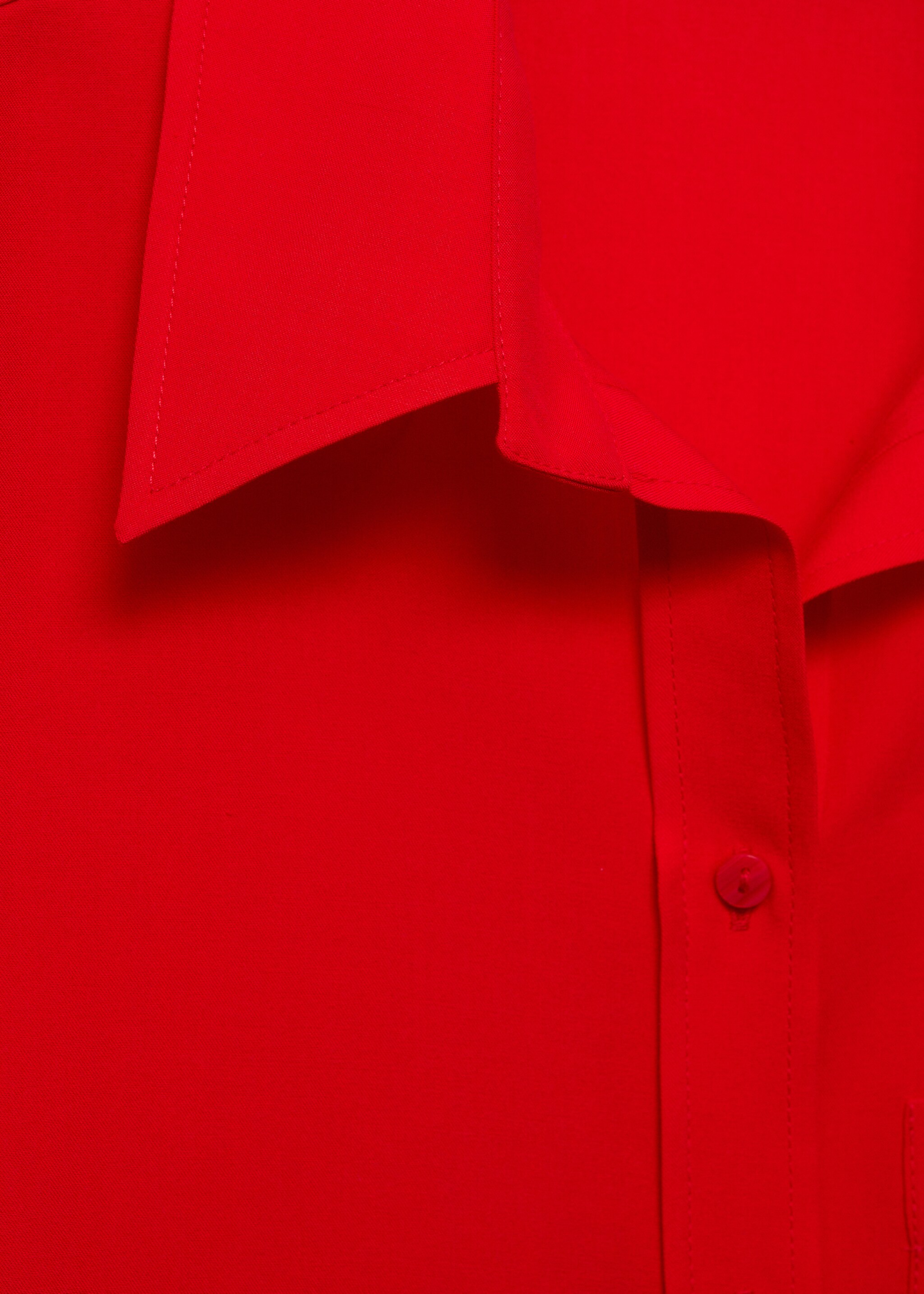 Lyocell sleeveless shirt - Details of the article 8, Red. Ref: 77080365-00.