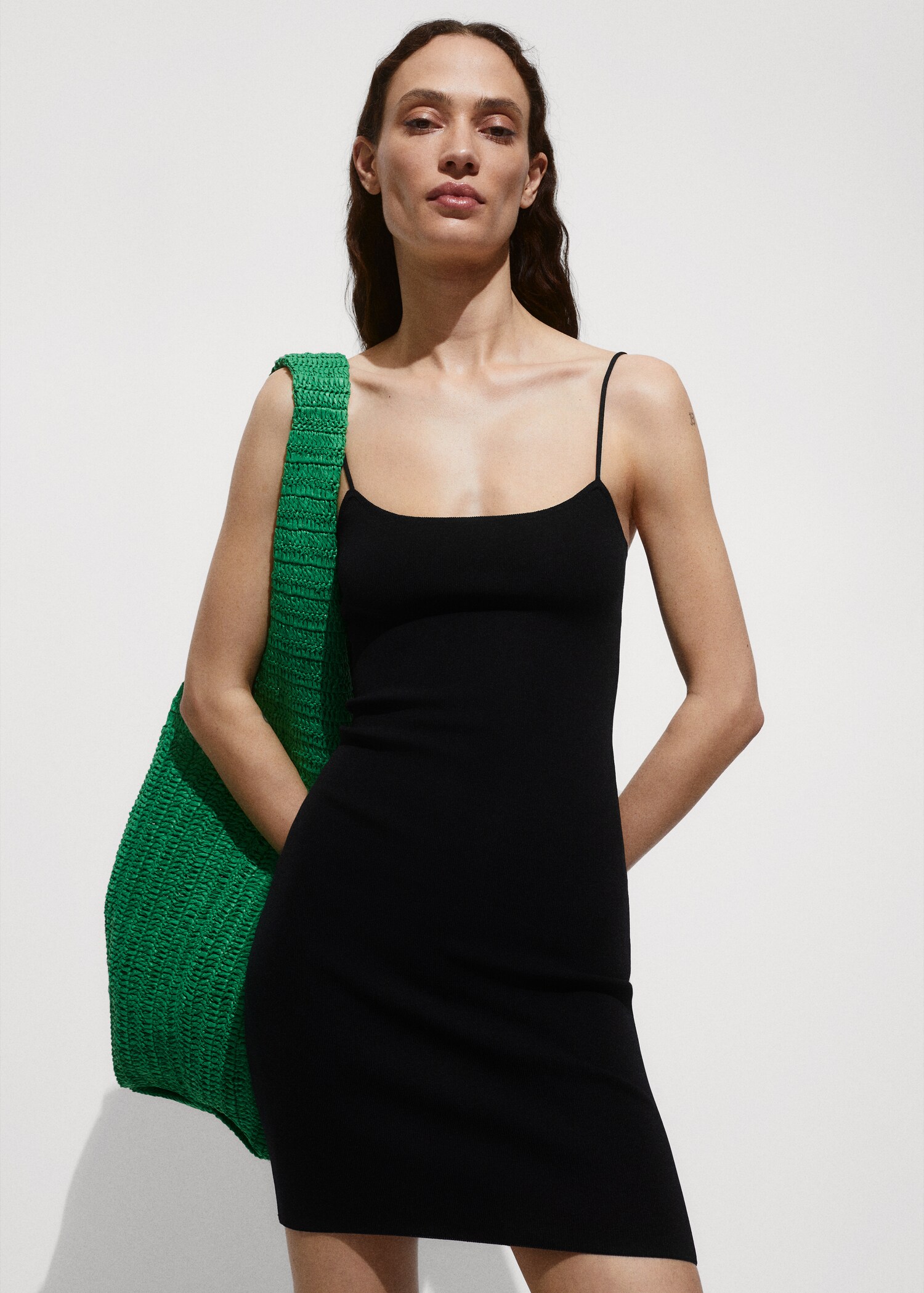 Short knitted dress - Medium plane