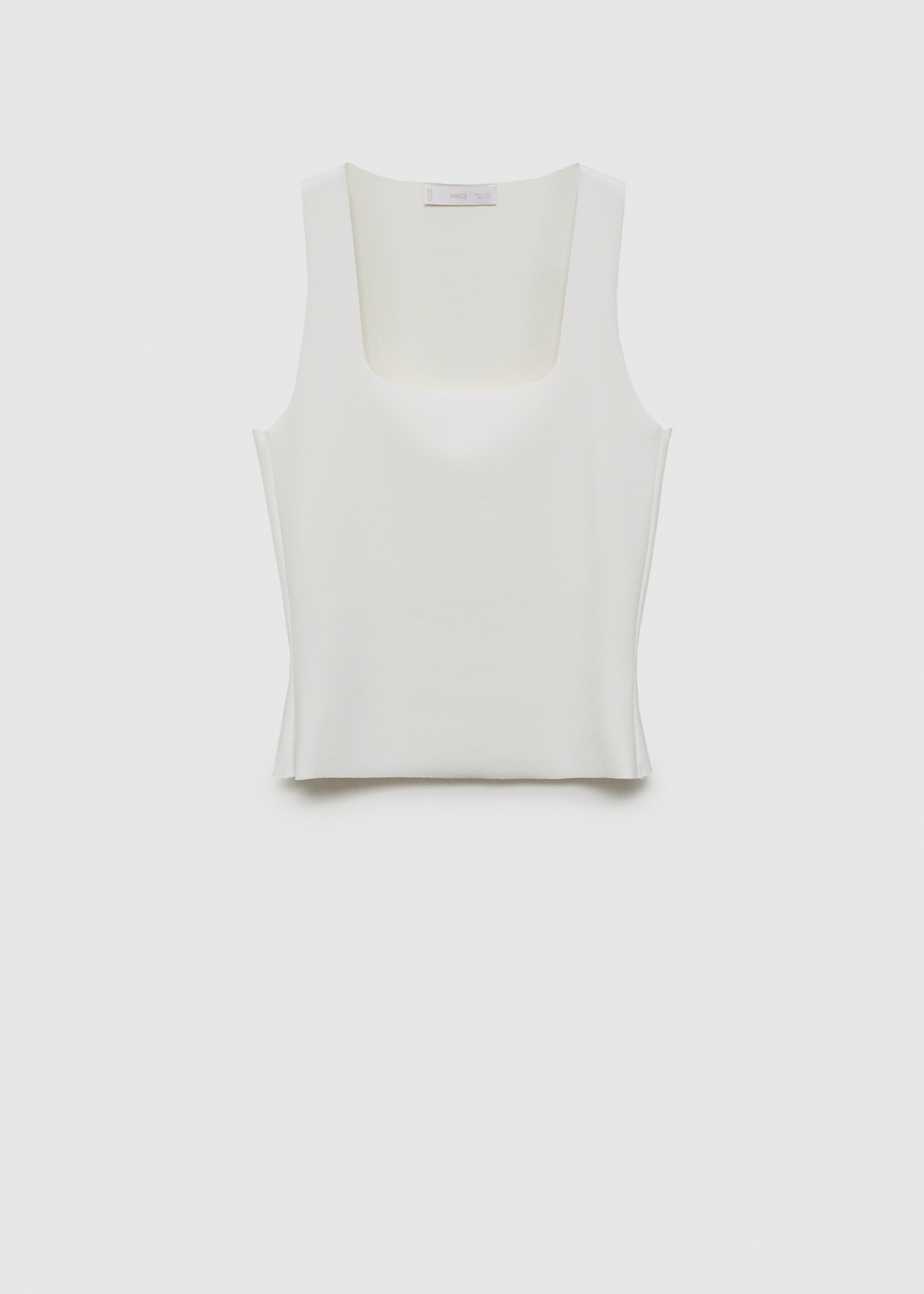 Top with wide straps - Article without model, Ecru. Ref: 77080370-00.