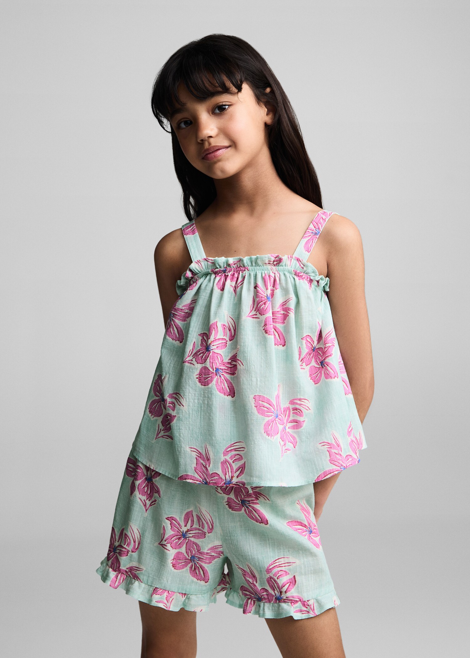 Top estampado floral - Plano medio