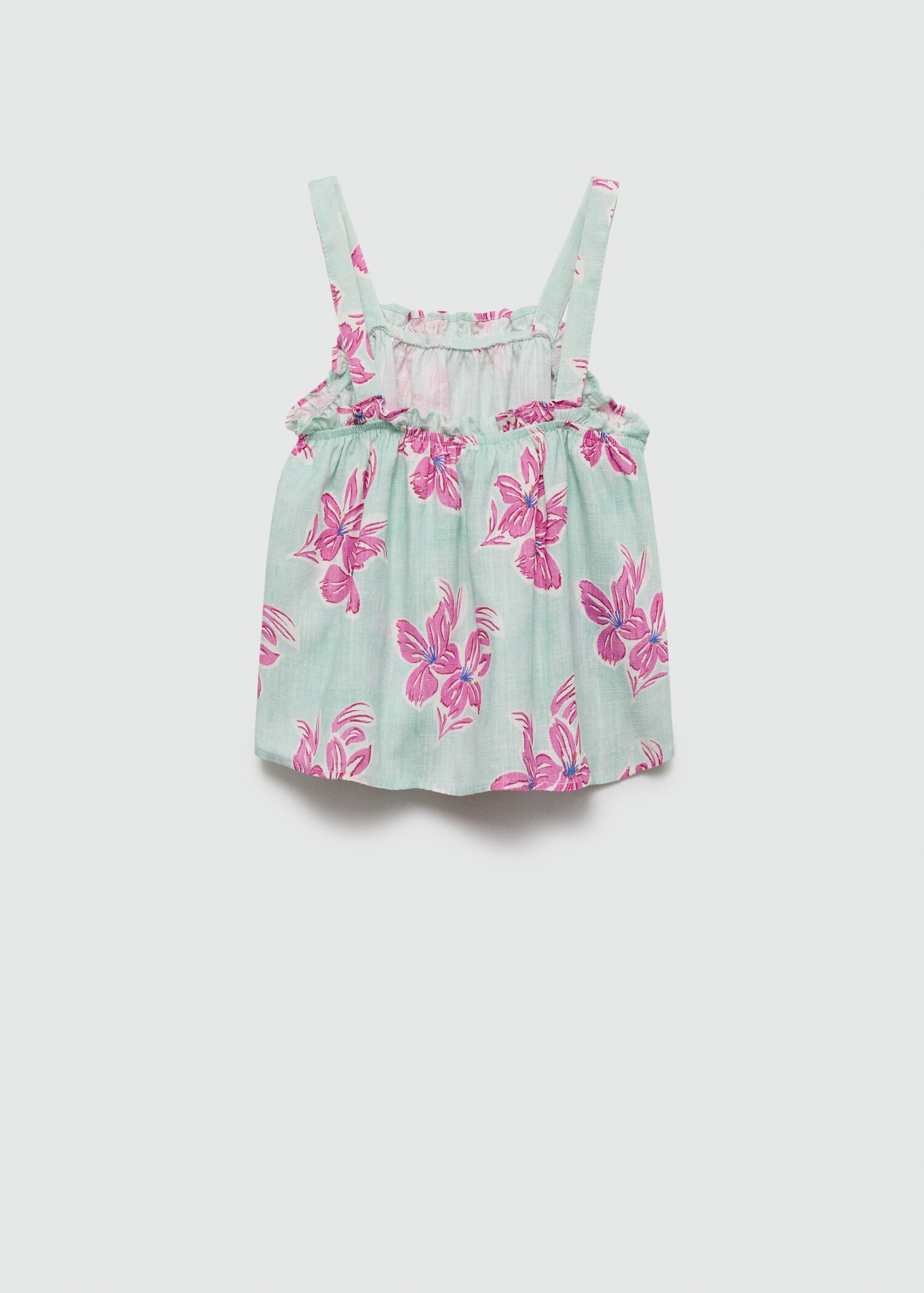 Top estampado floral - Reverso del artículo
