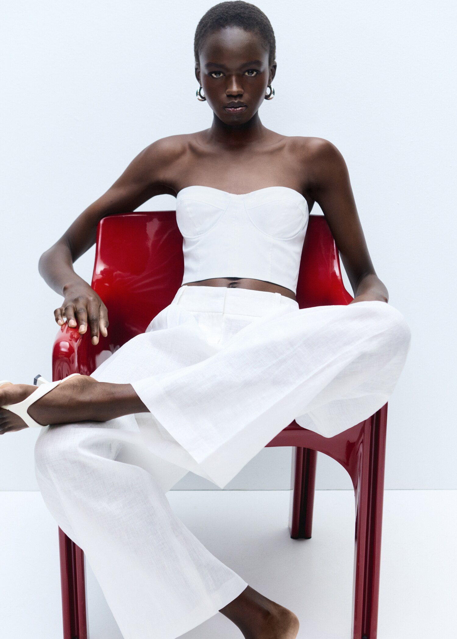 Strapless cropped top - Details of the article 7
