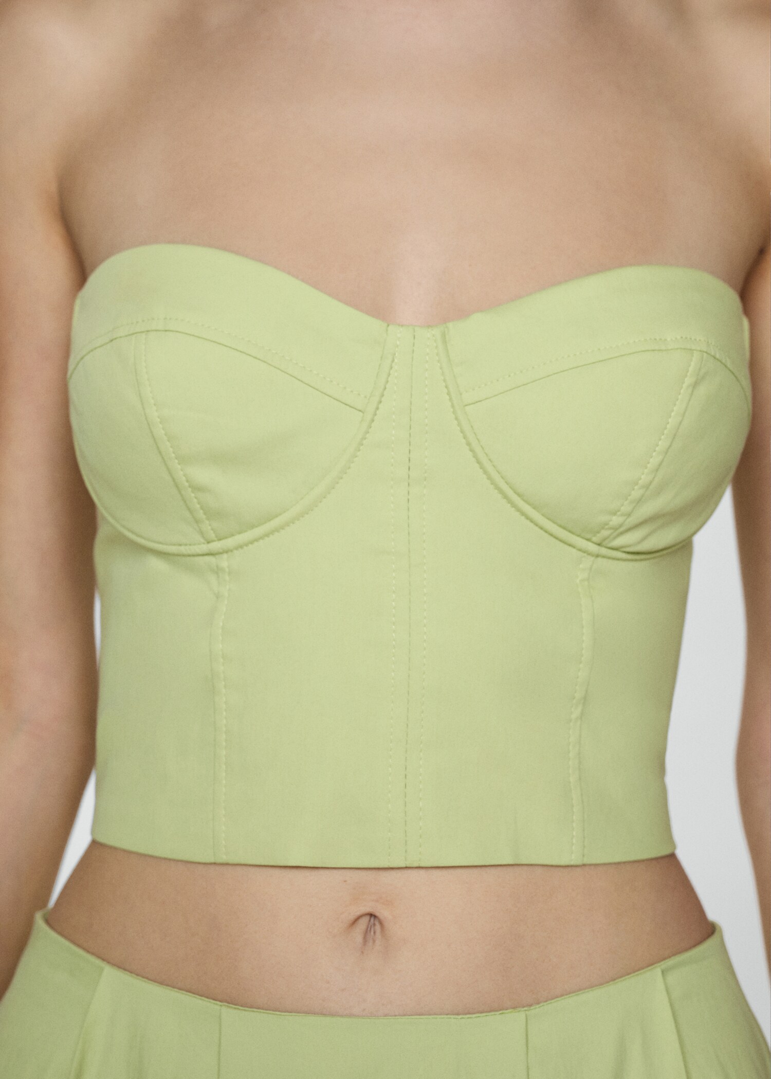 Strapless cropped top - Details of the article 6