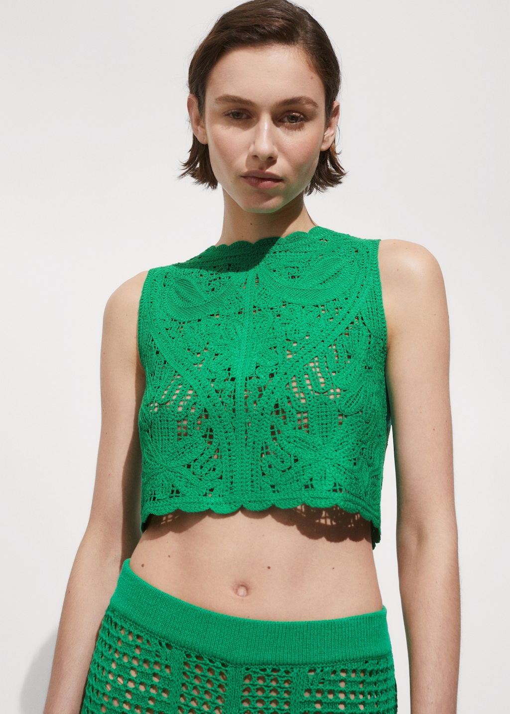 Top crochet flores
