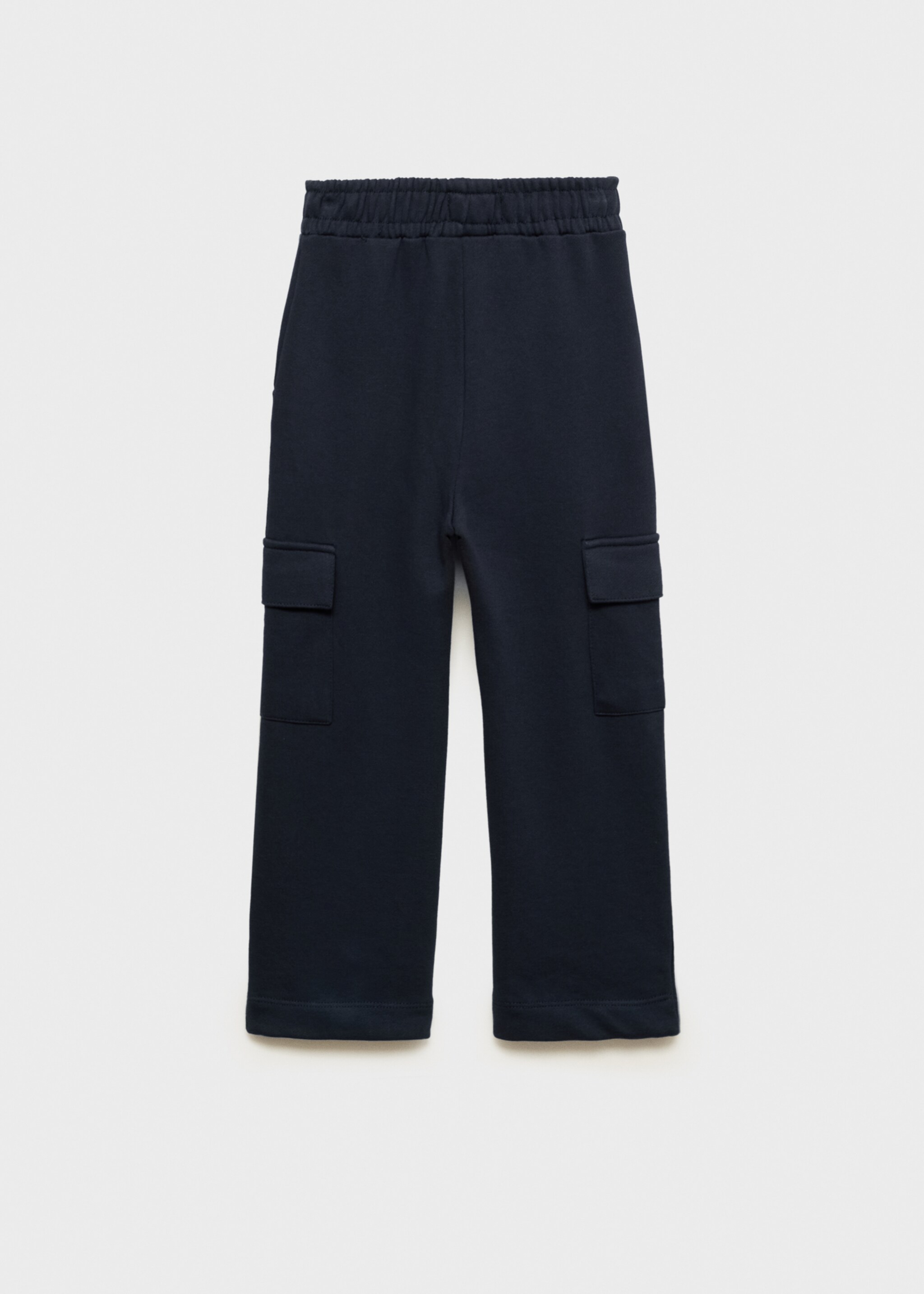 Cotton cargo trousers - Reverse of the article, Dark Navy. Ref: 77080386-00.