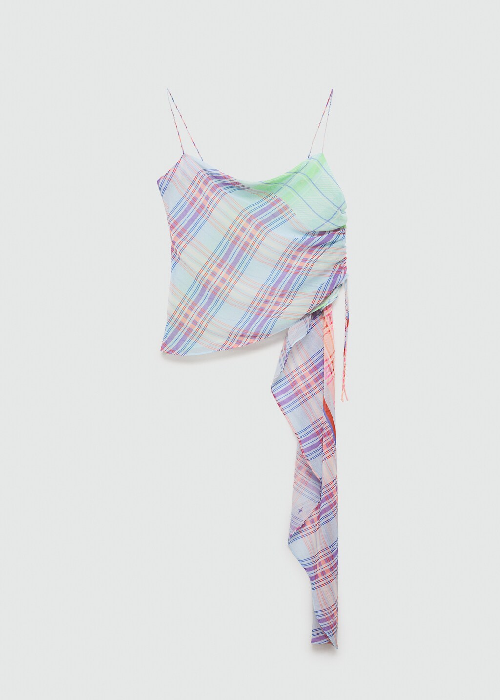 TYPESERVICE ♥ Asymmetrical Ruffle Trim Raglan Top Cute Tops Mesh Mesh U-neckline Floral Asymmetrical Ruffle