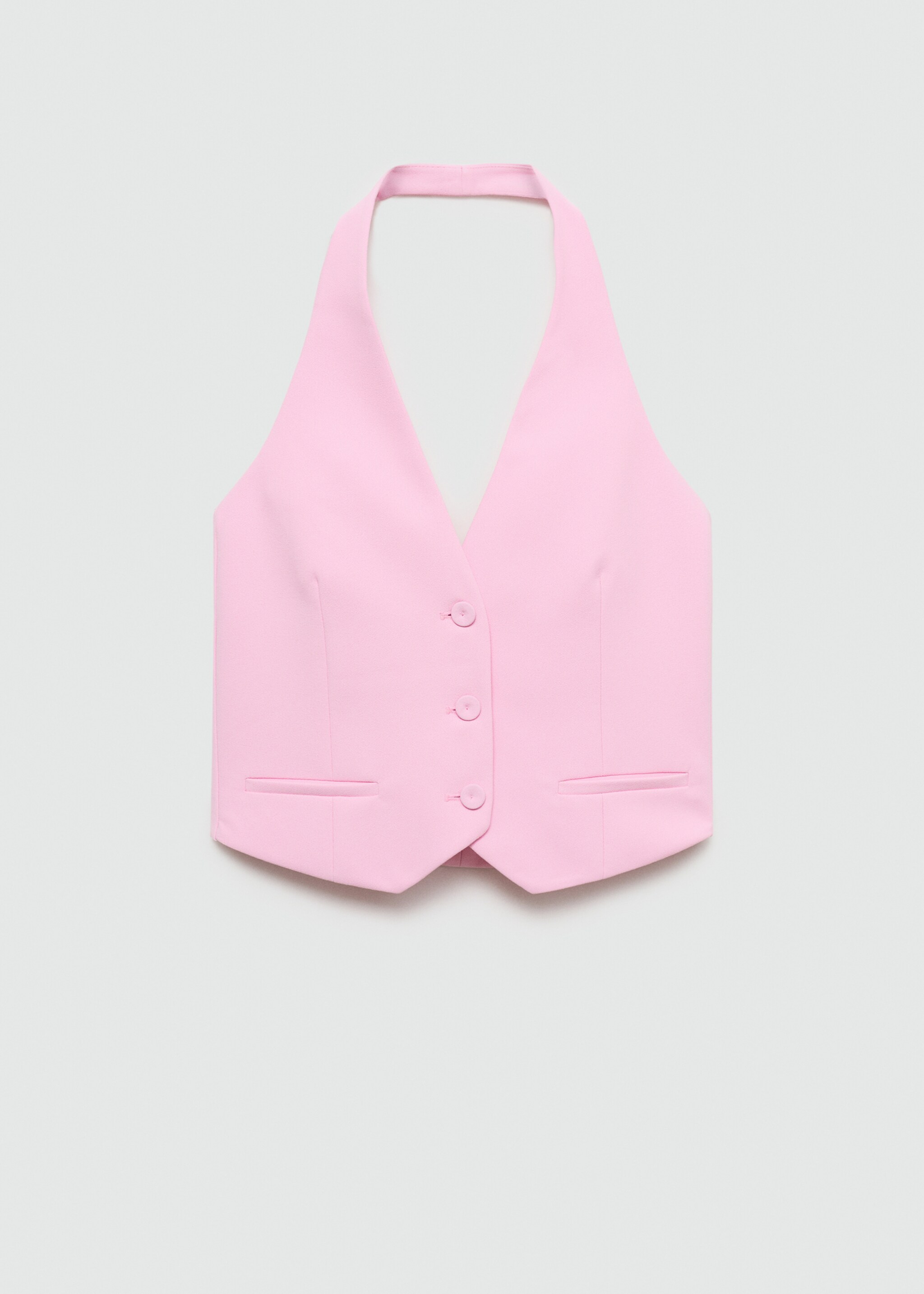 Halter-neck gilet with buttons - Article without model