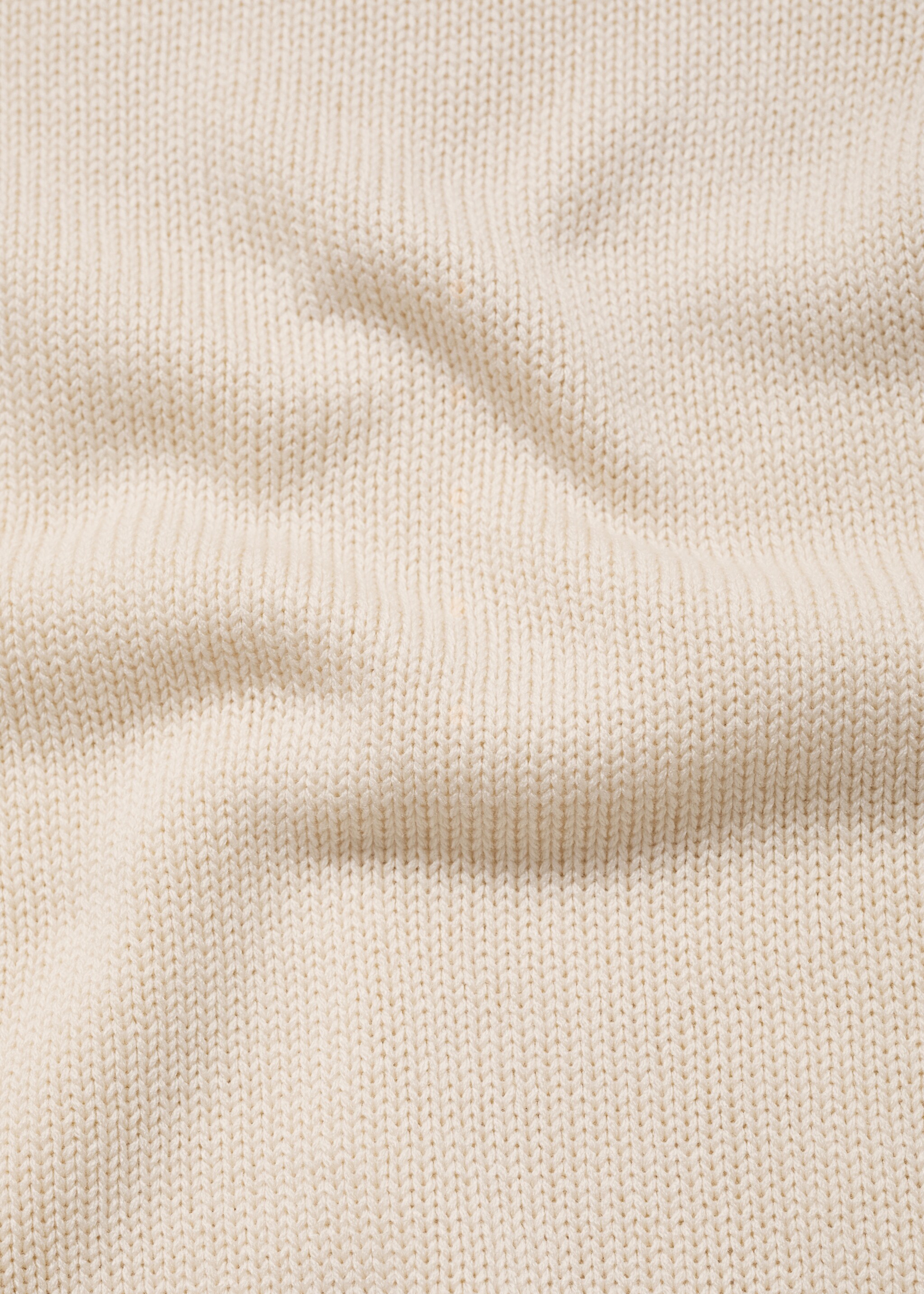 Knitted cardigan with jewel button - Details of the article 0, Ecru. Ref: 77080389-00.