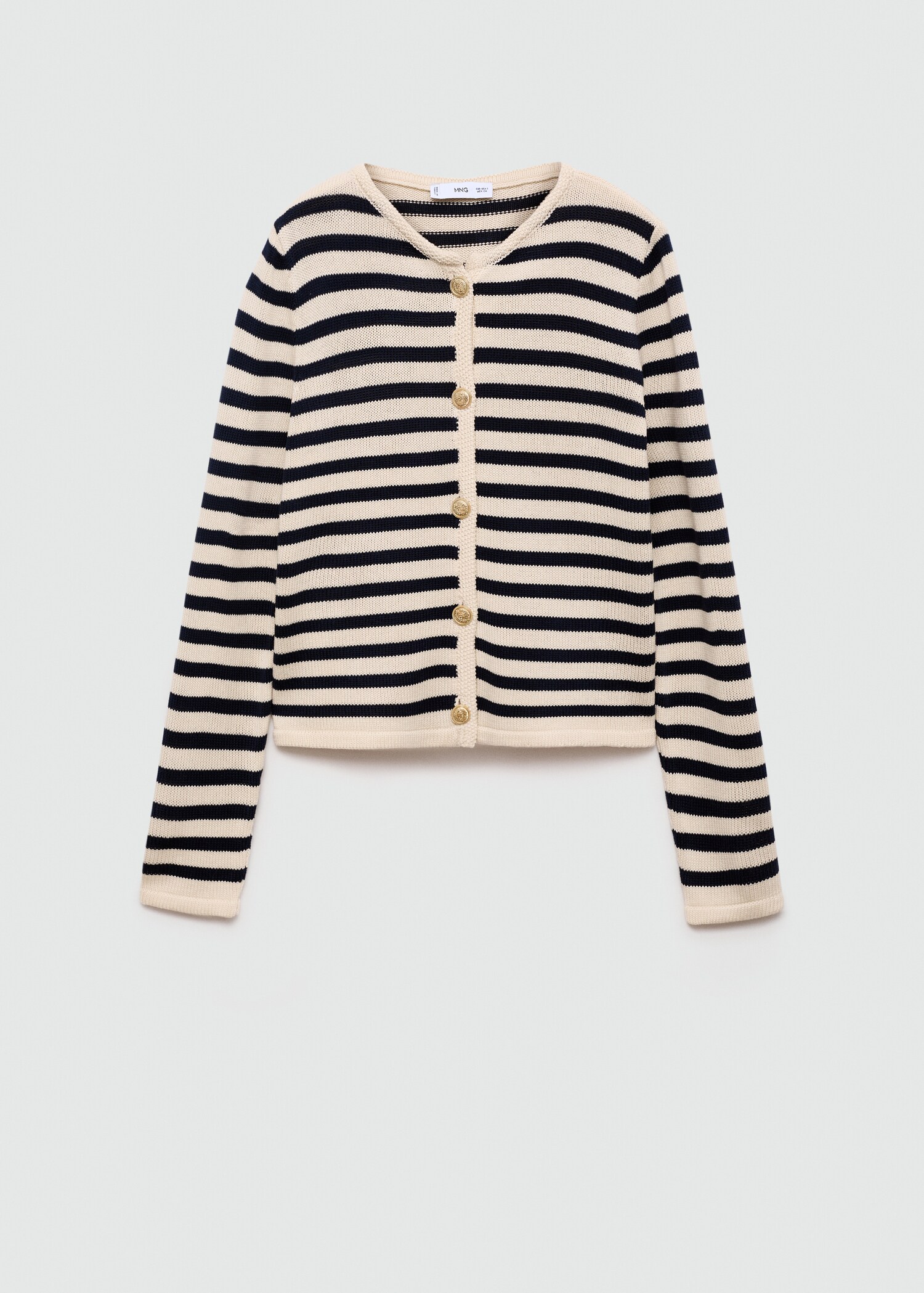 Knitted cardigan with jewel button - Article without model