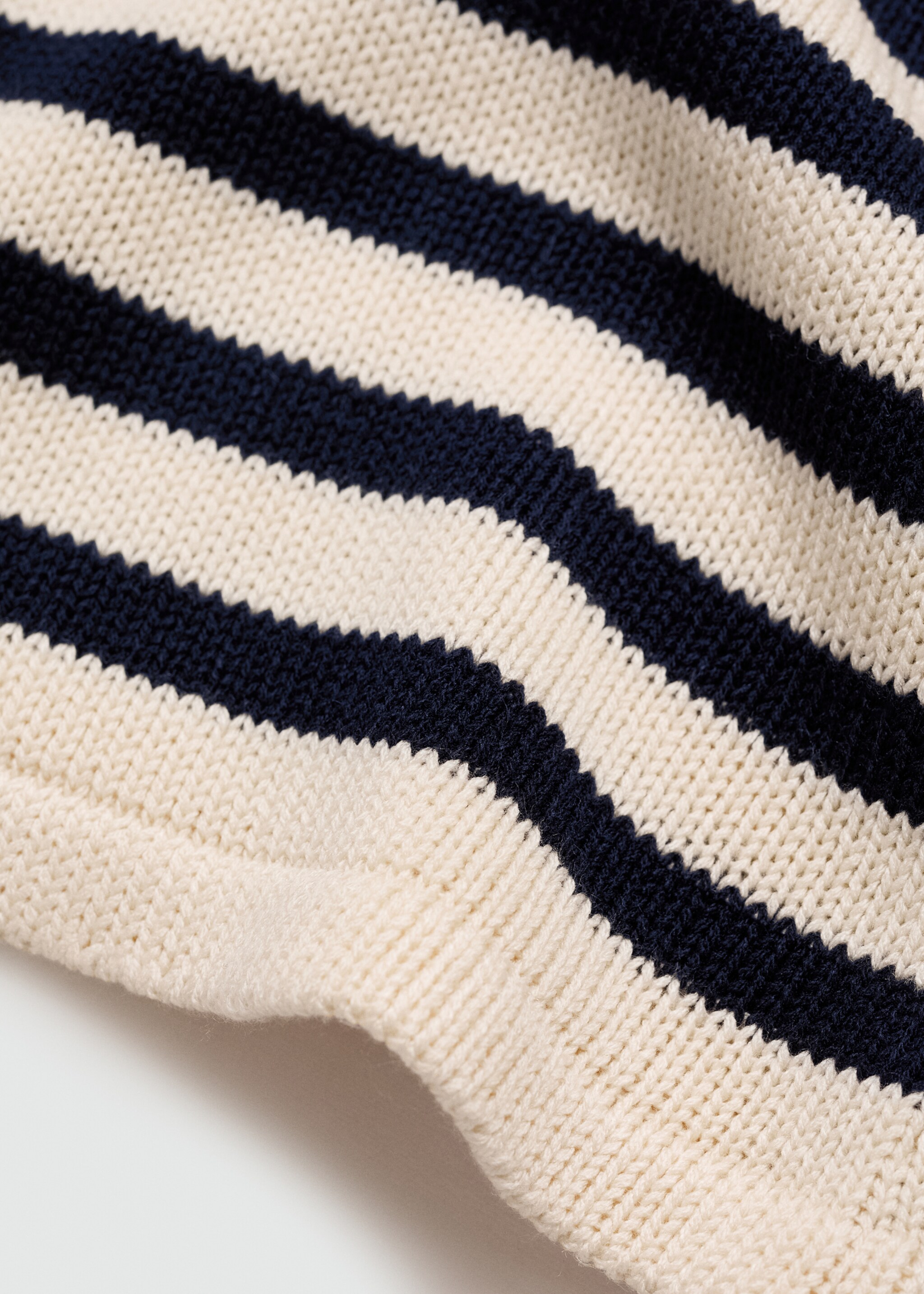 Knitted cardigan with jewel button - Details of the article 0, Dark Navy. Ref: 77080389-00.