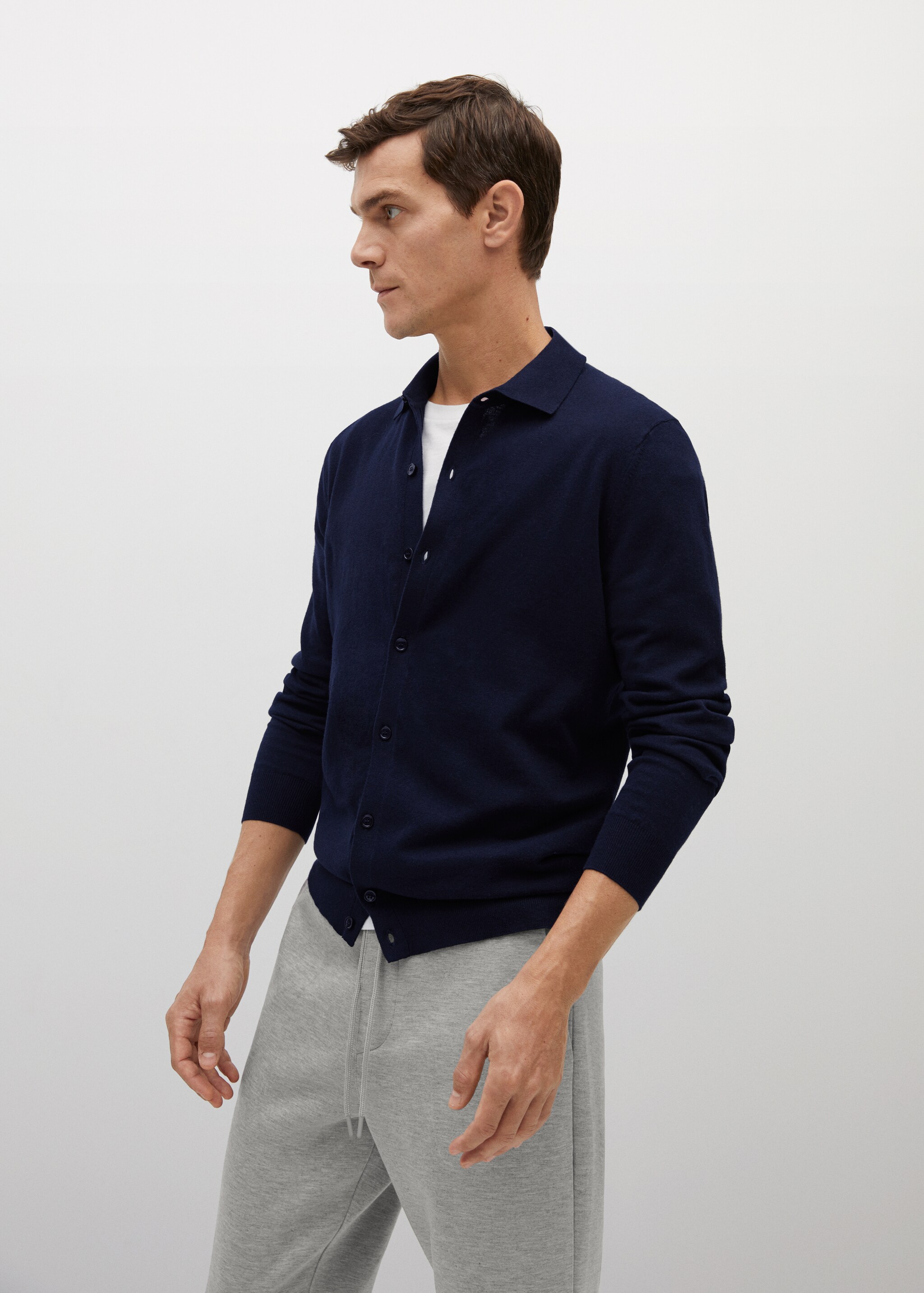 Braided knit polo shirt - Medium plane