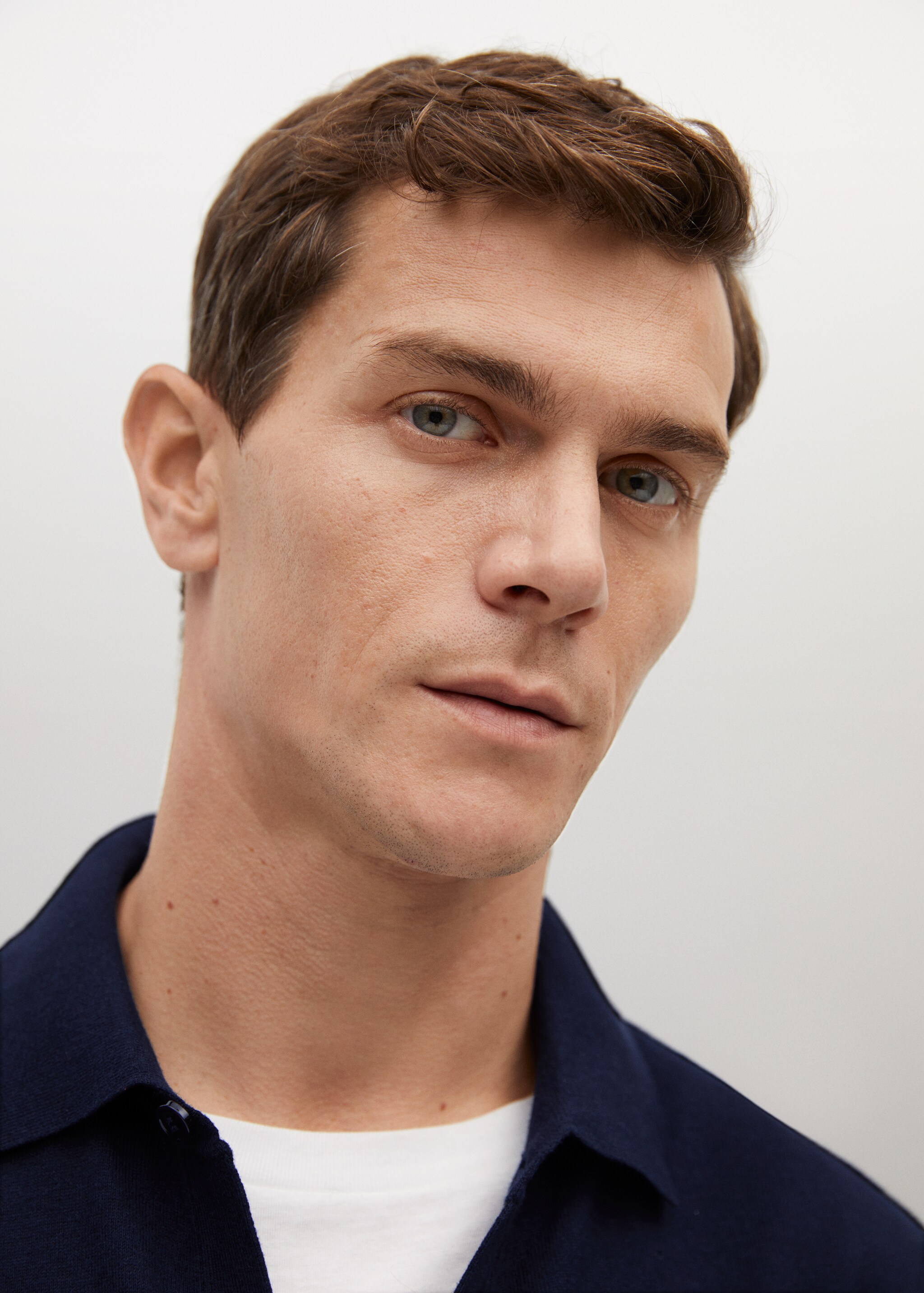 Braided knit polo shirt - Details of the article 1