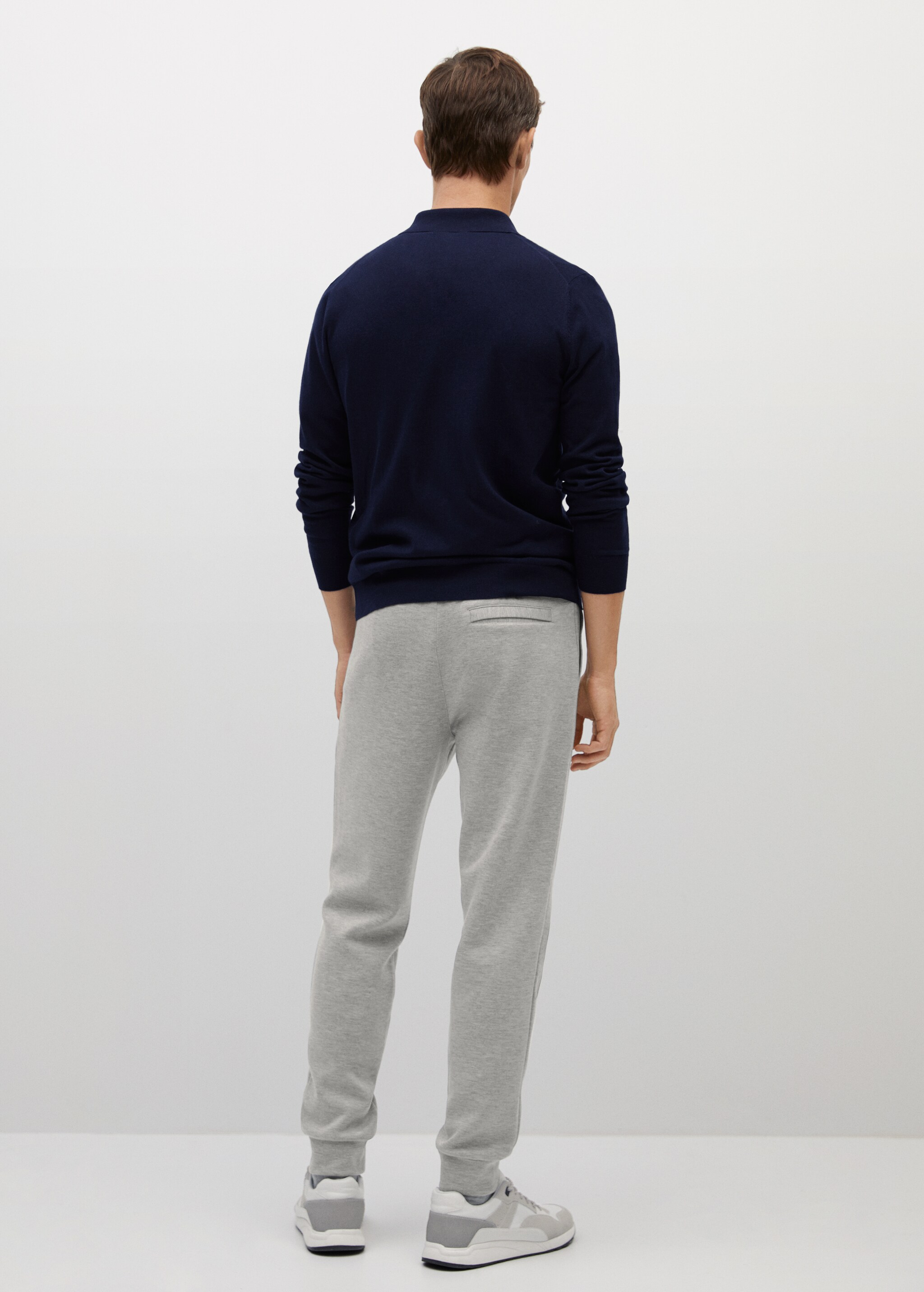 Braided knit polo shirt - Reverse of the article