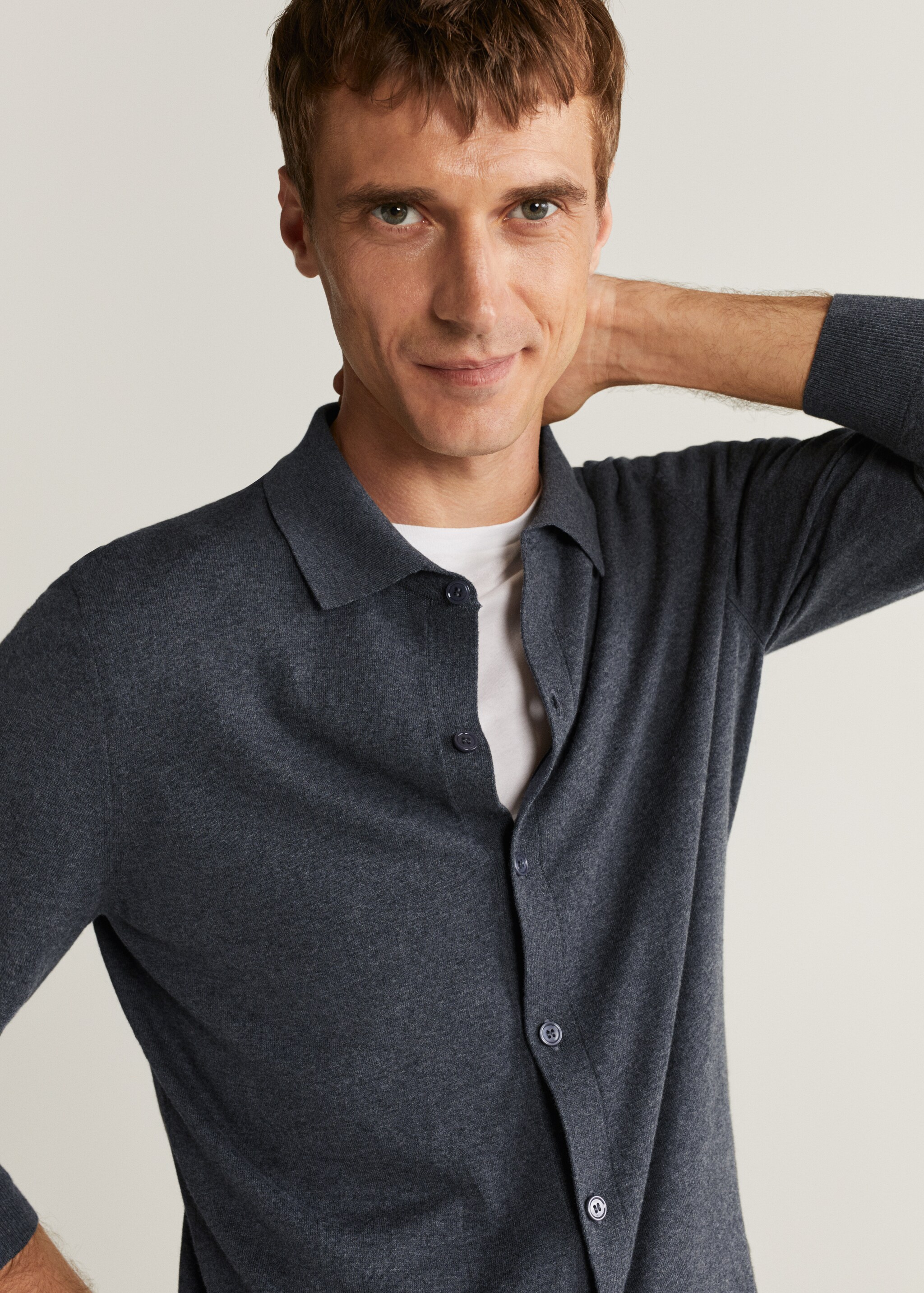 Braided knit polo shirt - Details of the article 2