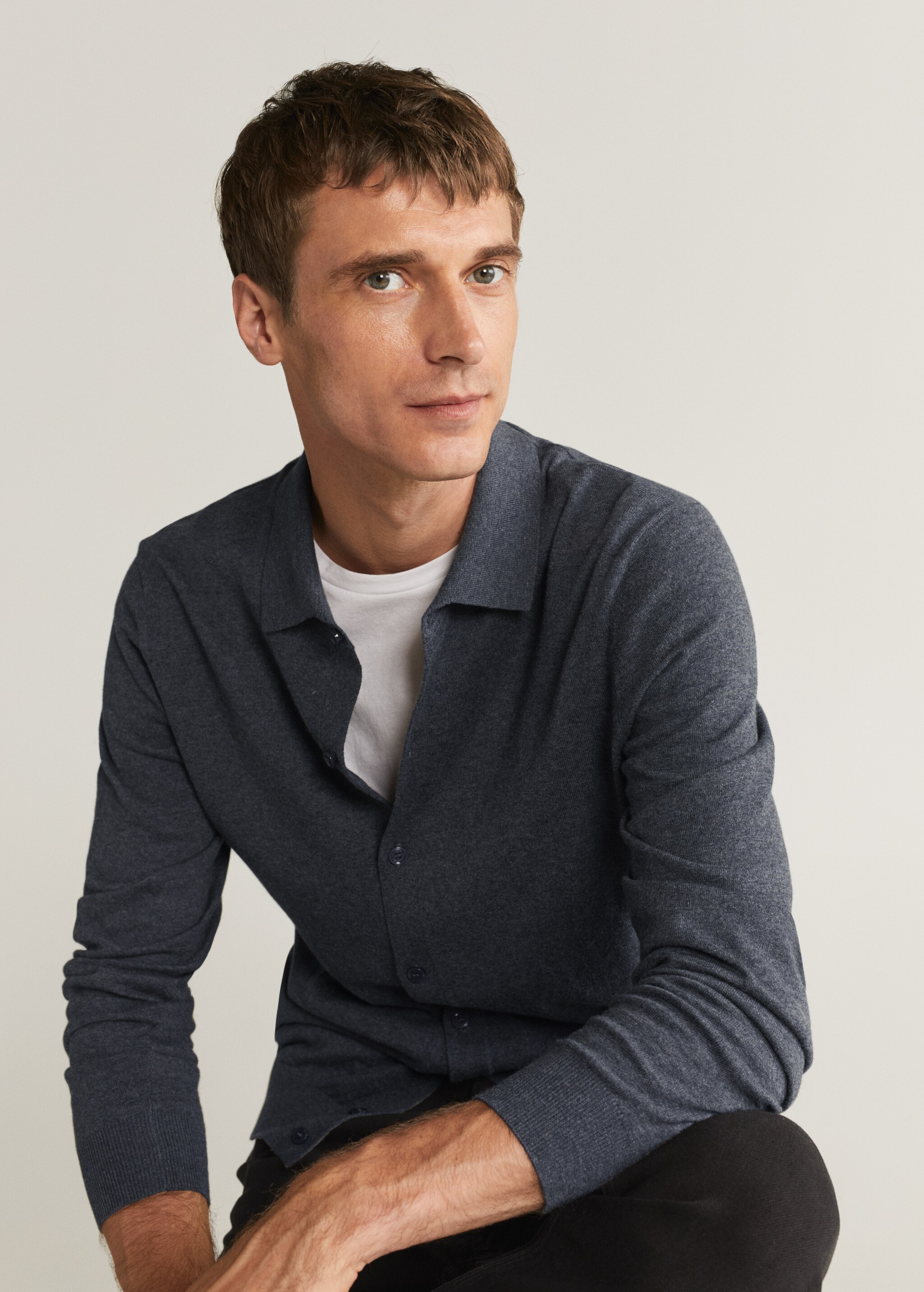Braided knit polo shirt - Details of the article 3