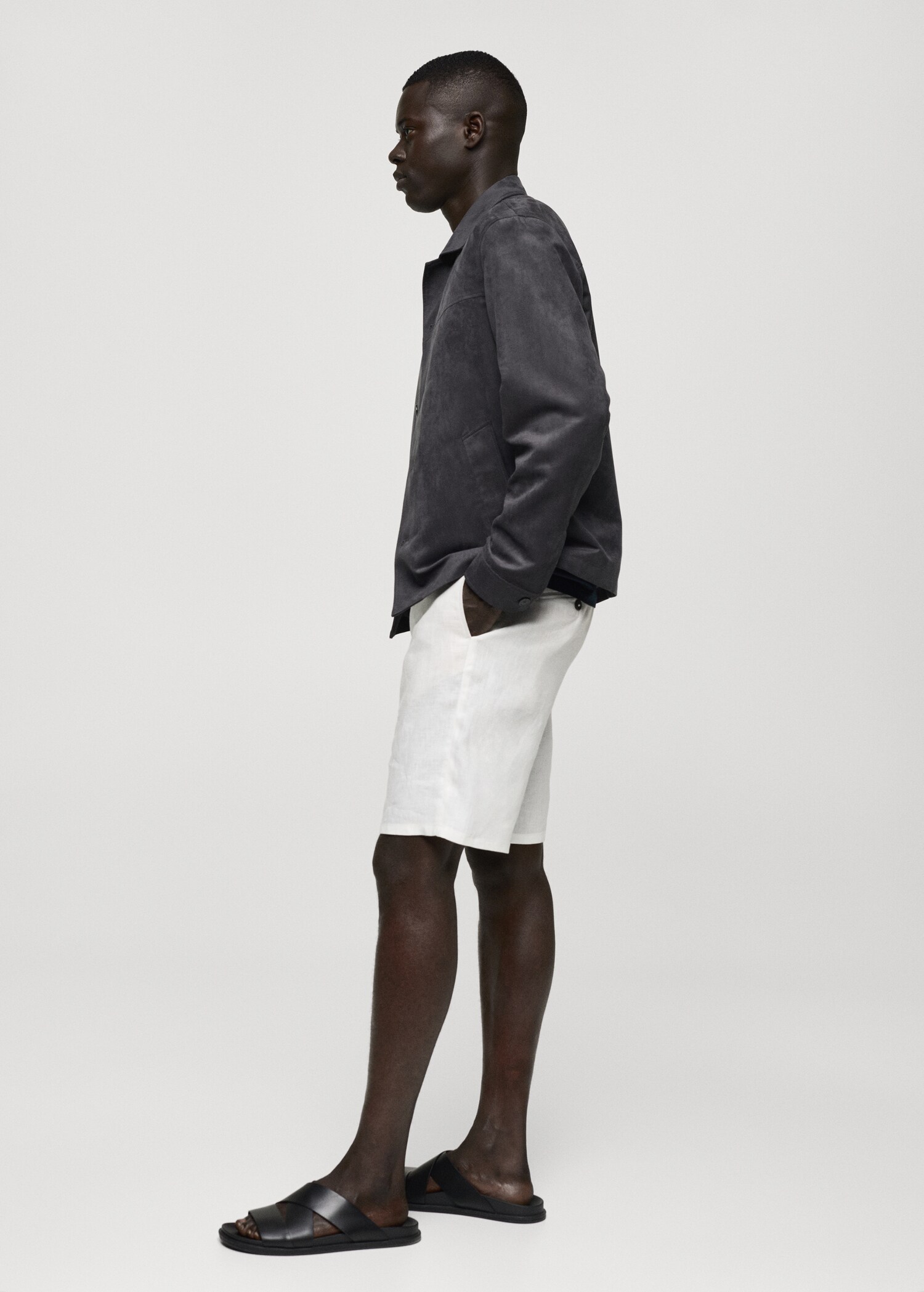 Suede leather-effect jacket - Details of the article 2