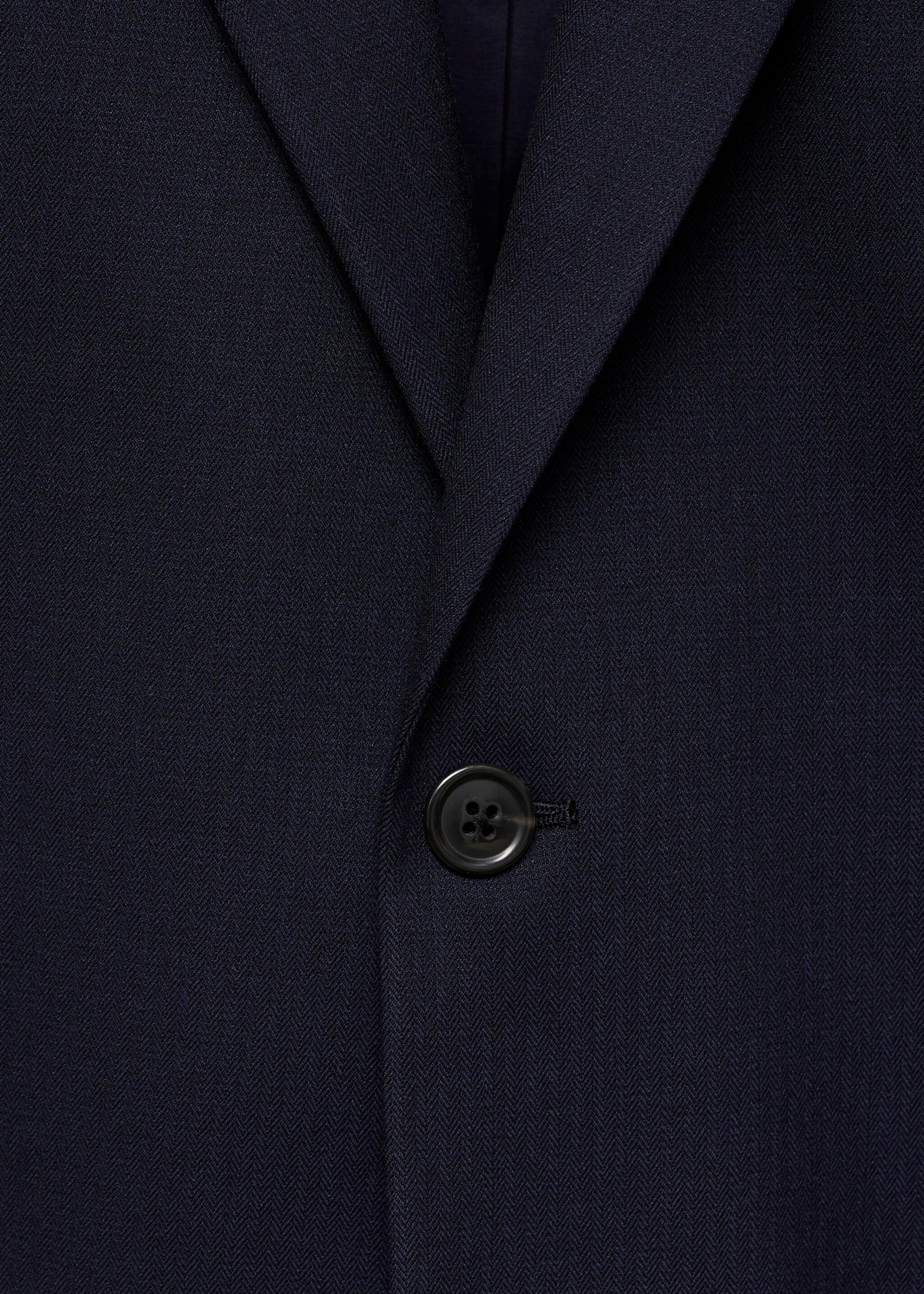 Stretch-fabric slim-fit suit jacket - Details of the article 8, Dark Navy. Ref: 77080567-00.