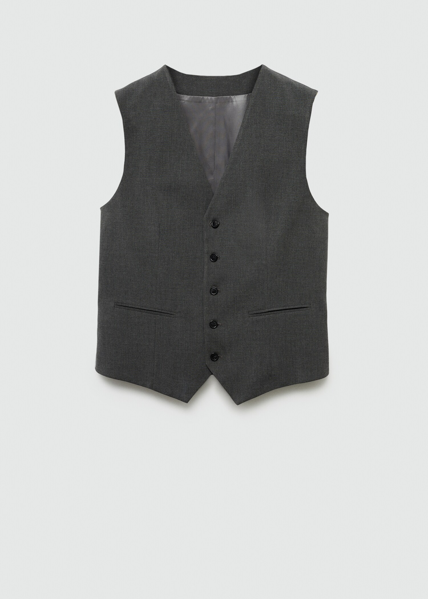 Slim-fit suit waistcoat in stretch fabric - Article without model