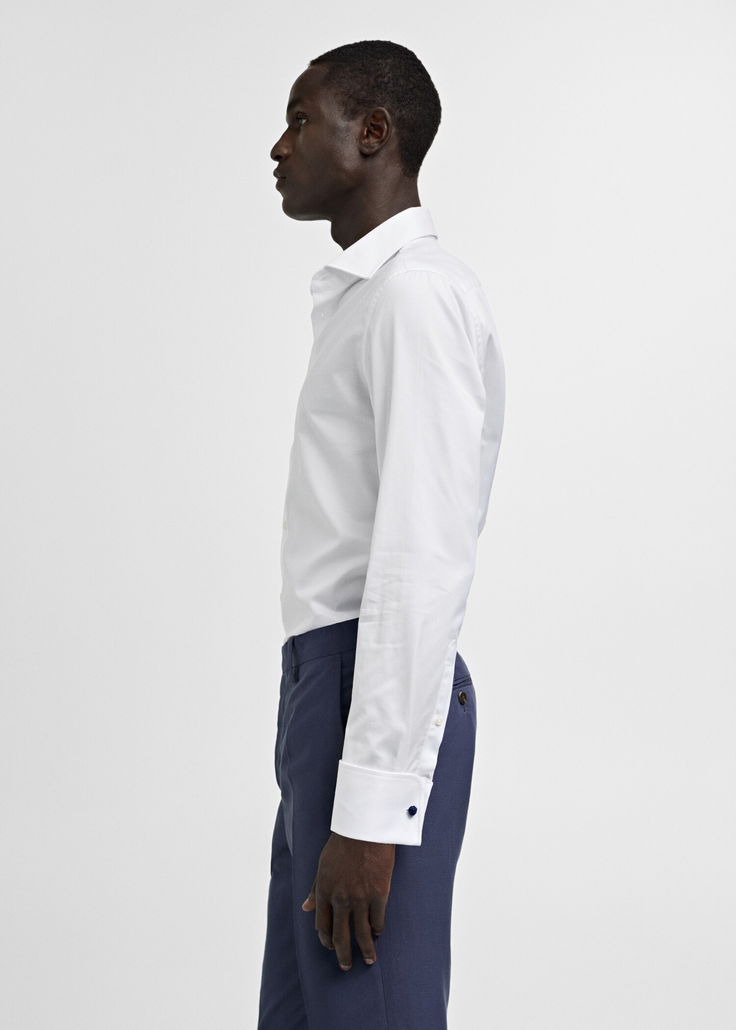 Camisa gemelos traje slim fit tejido twill - Detalle del artículo 2