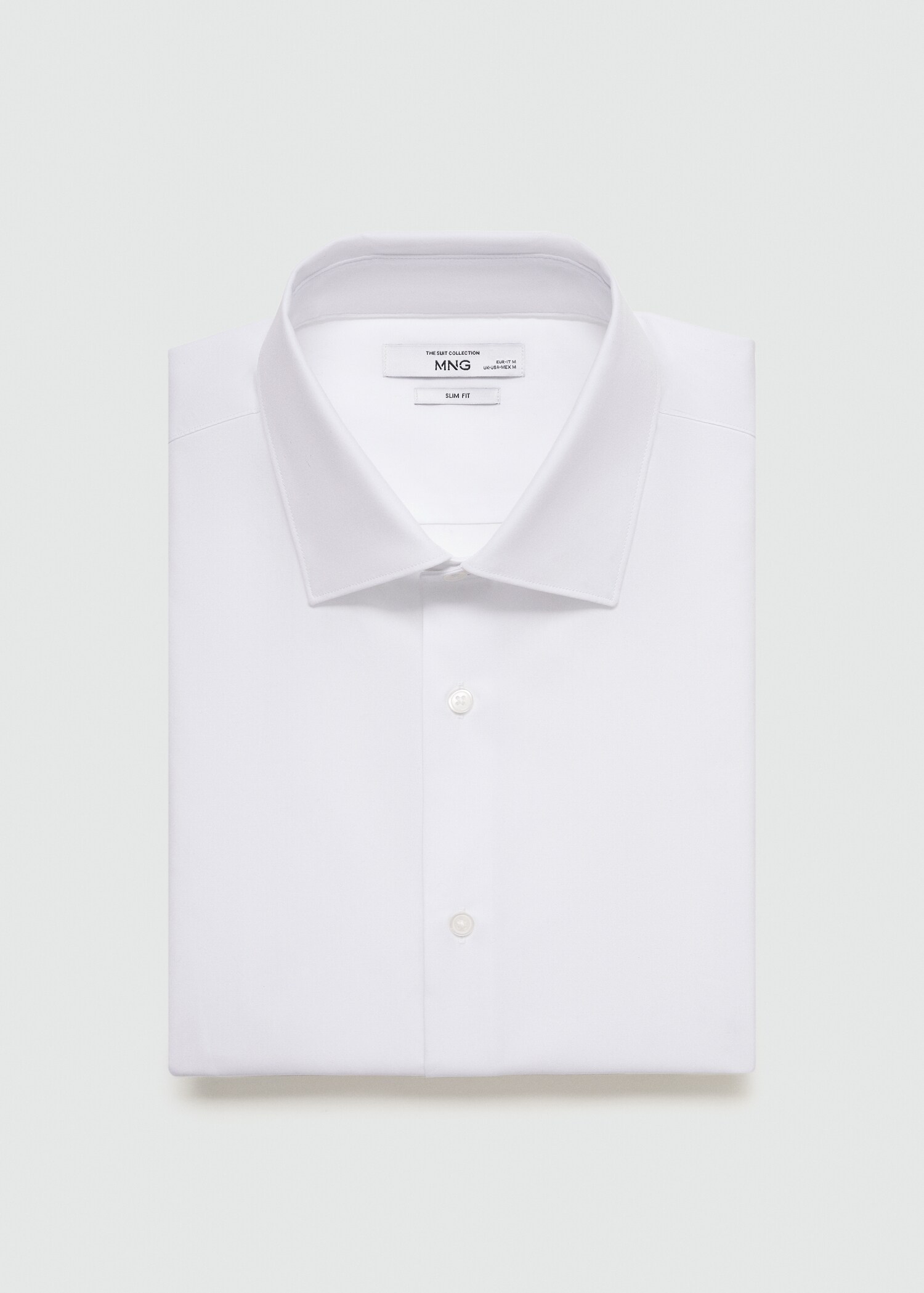 Camisa vestit slim fit cotó popelín - Detall de l'article 8