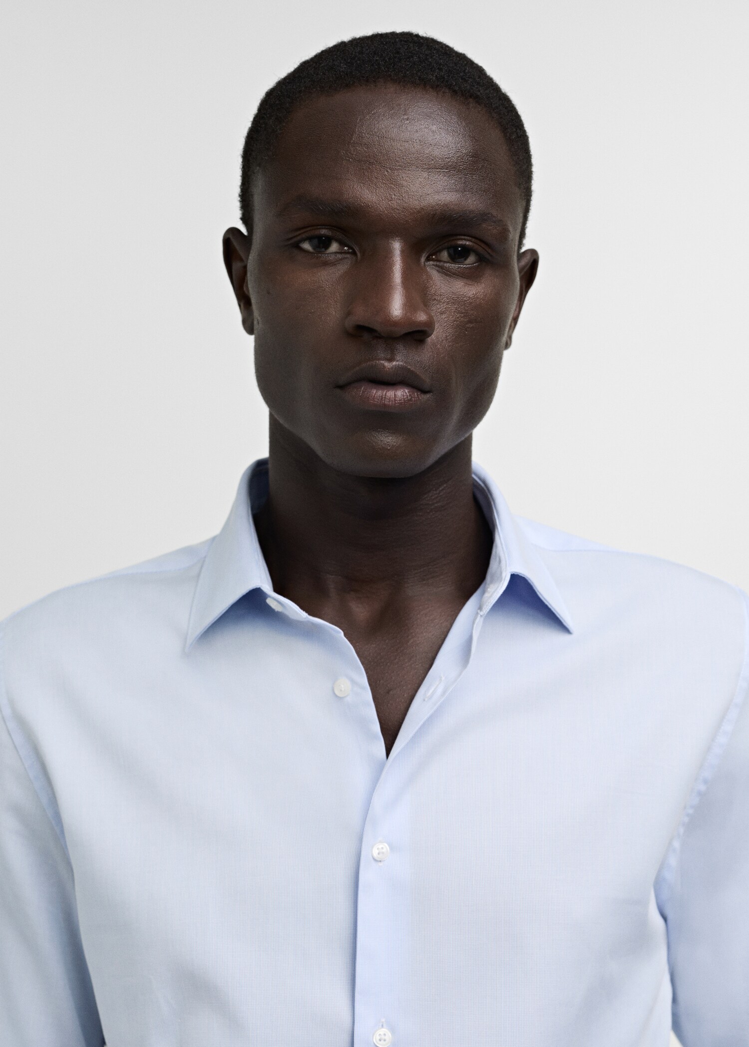 Camisa vestit slim fit cotó popelín - Detall de l'article 1