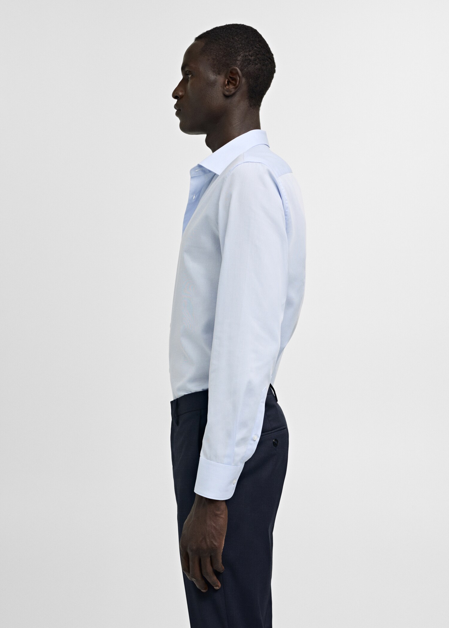 Camisa vestit slim fit cotó popelín - Detall de l'article 2