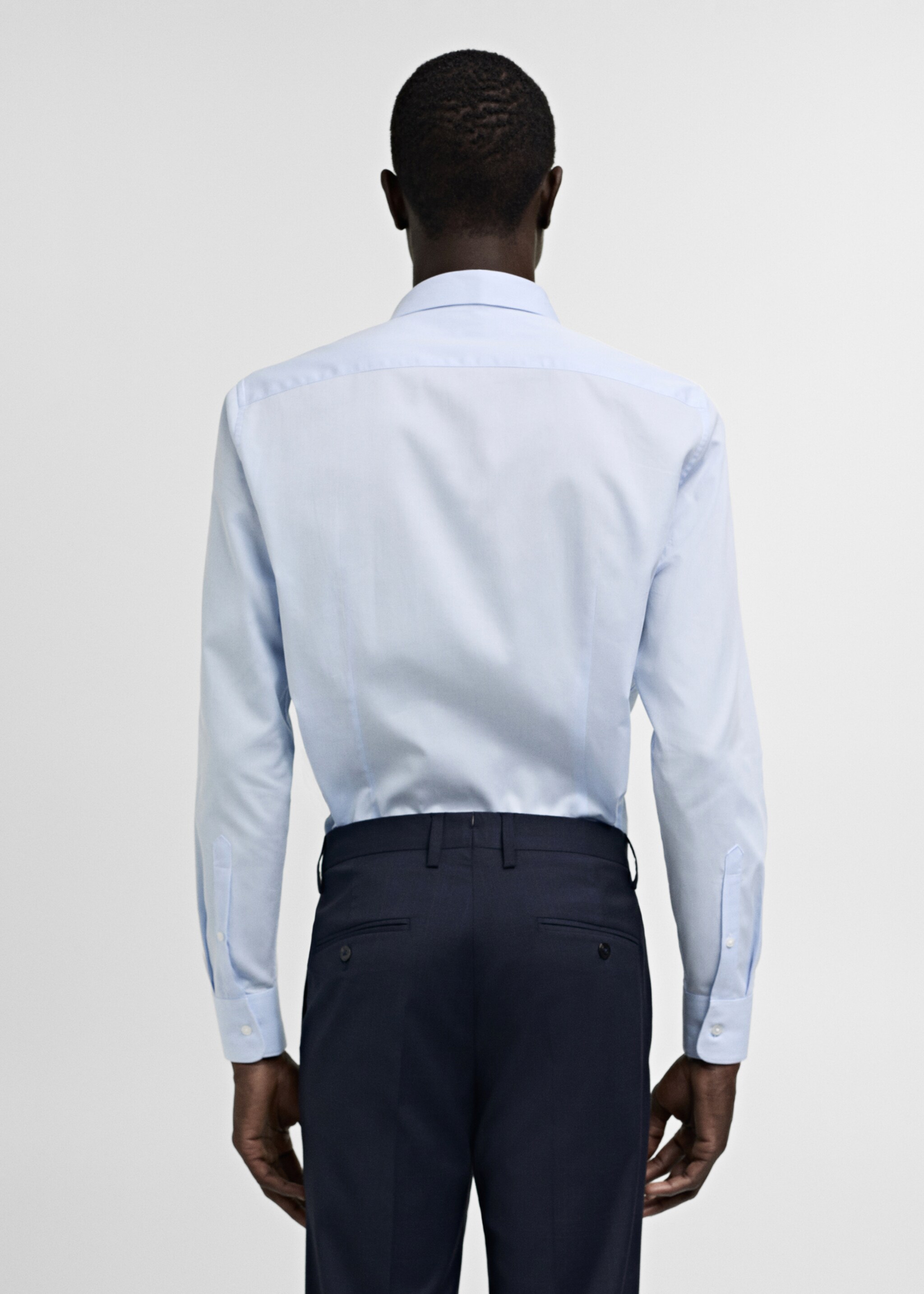 Camisa traje slim fit algodón popelín - Reverso del artículo
