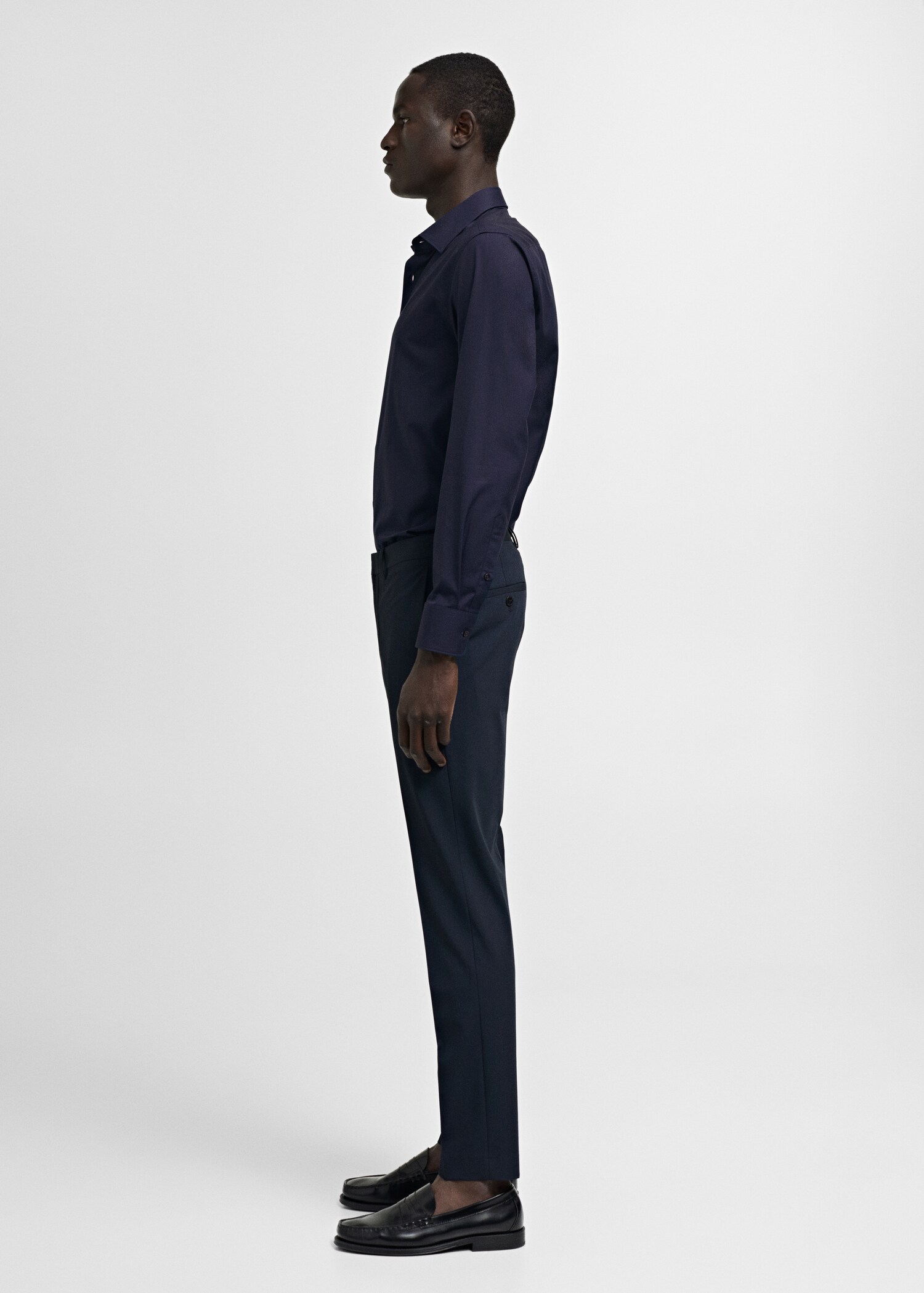 Camisa vestit slim fit cotó popelín - Detall de l'article 2