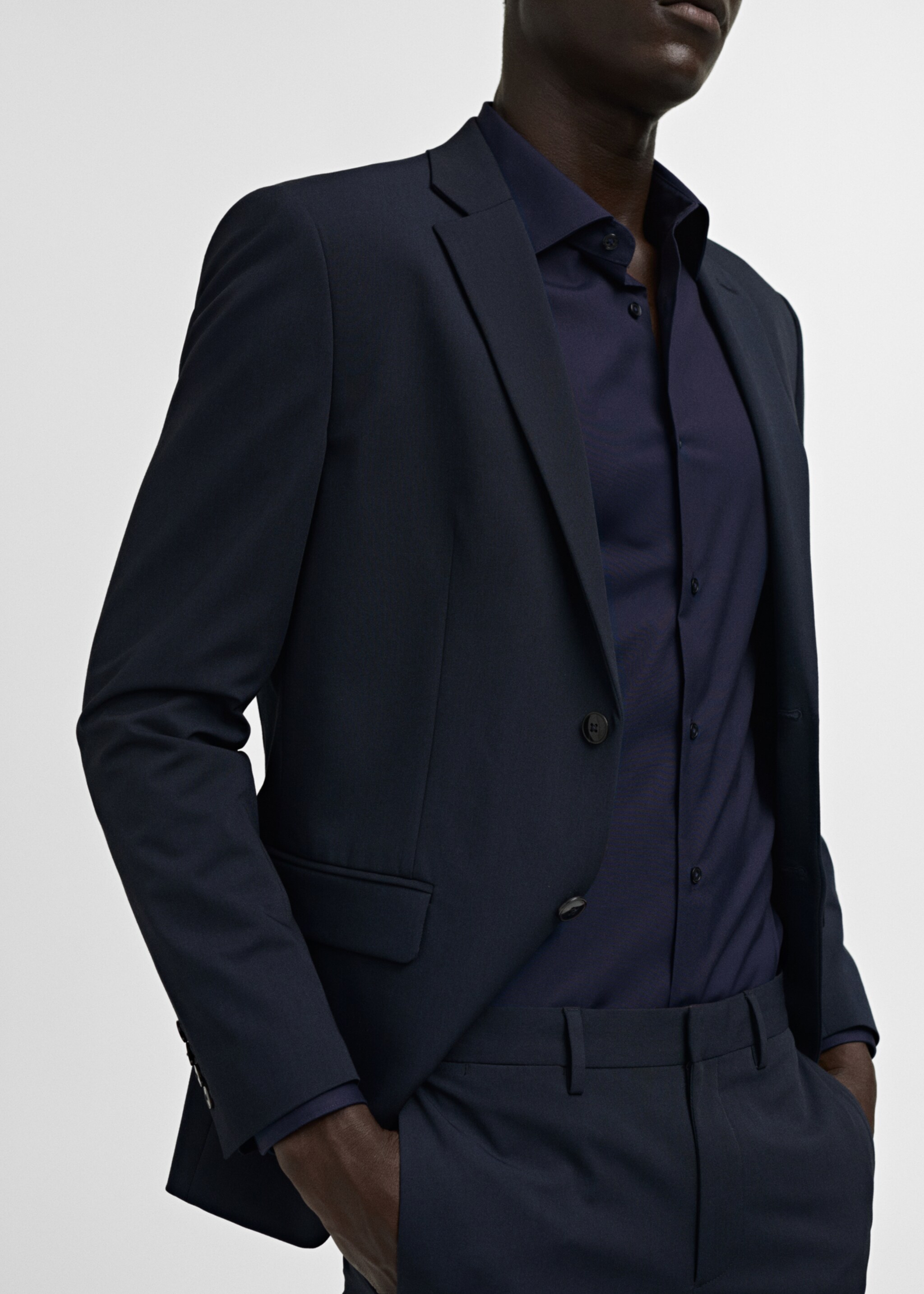 Camisa traje slim fit algodón popelín - Detalle del artículo 6