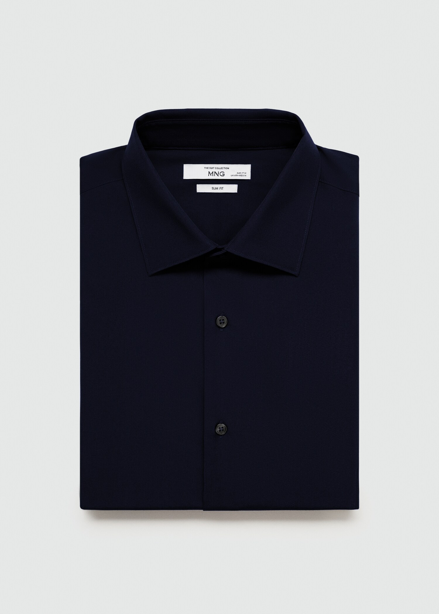 Camisa vestit slim fit cotó popelín - Detall de l'article 8