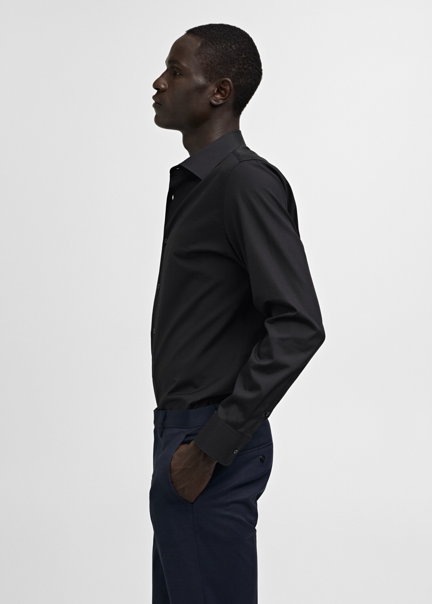 Camisa traje slim fit algodón popelín - Detalle del artículo 2