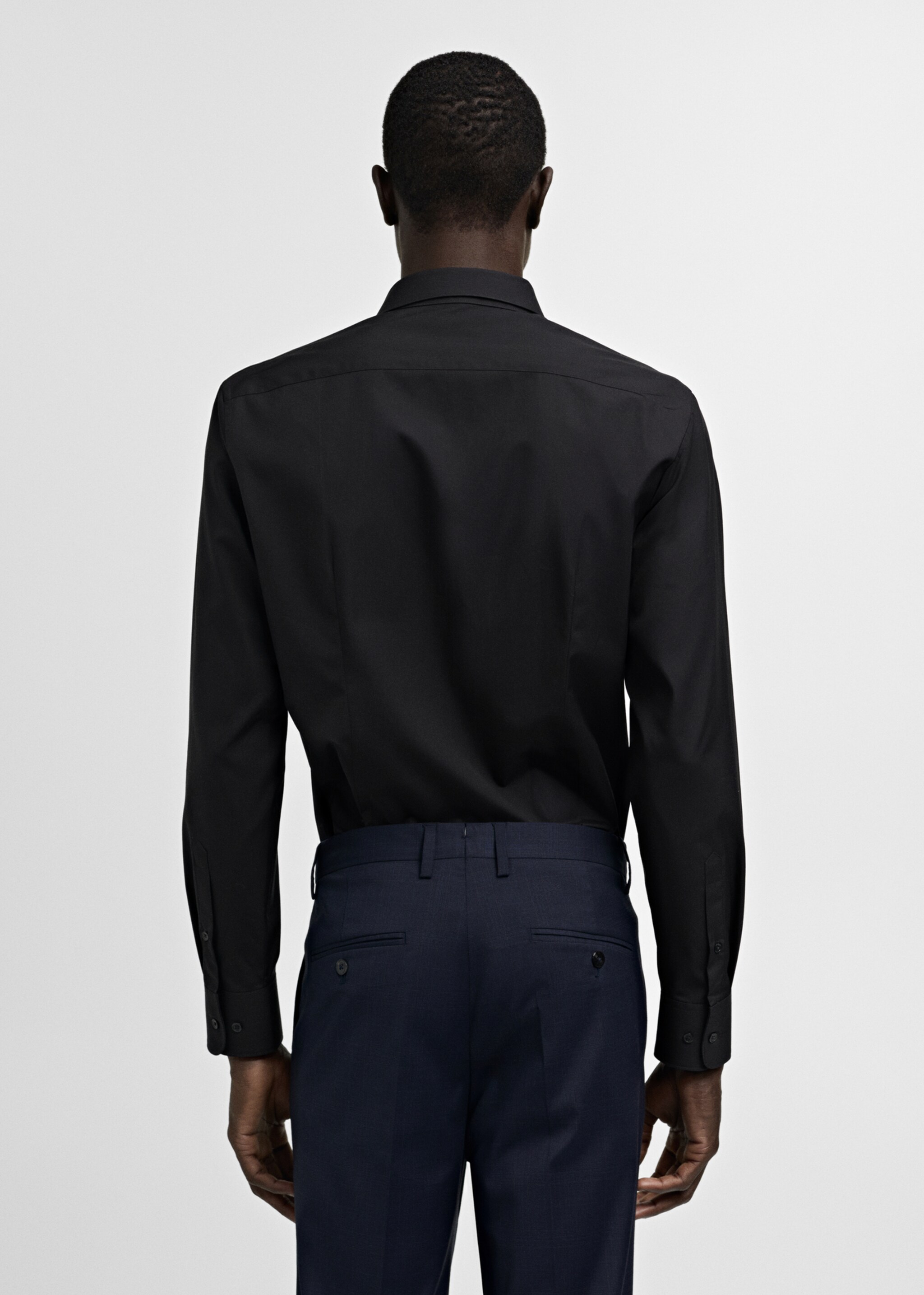 Camisa traje slim fit algodón popelín - Reverso del artículo
