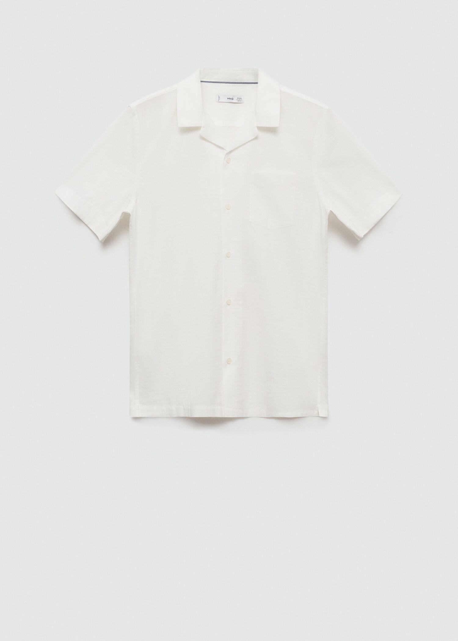 Regular-fit 100% seersucker cotton shirt - Article without model