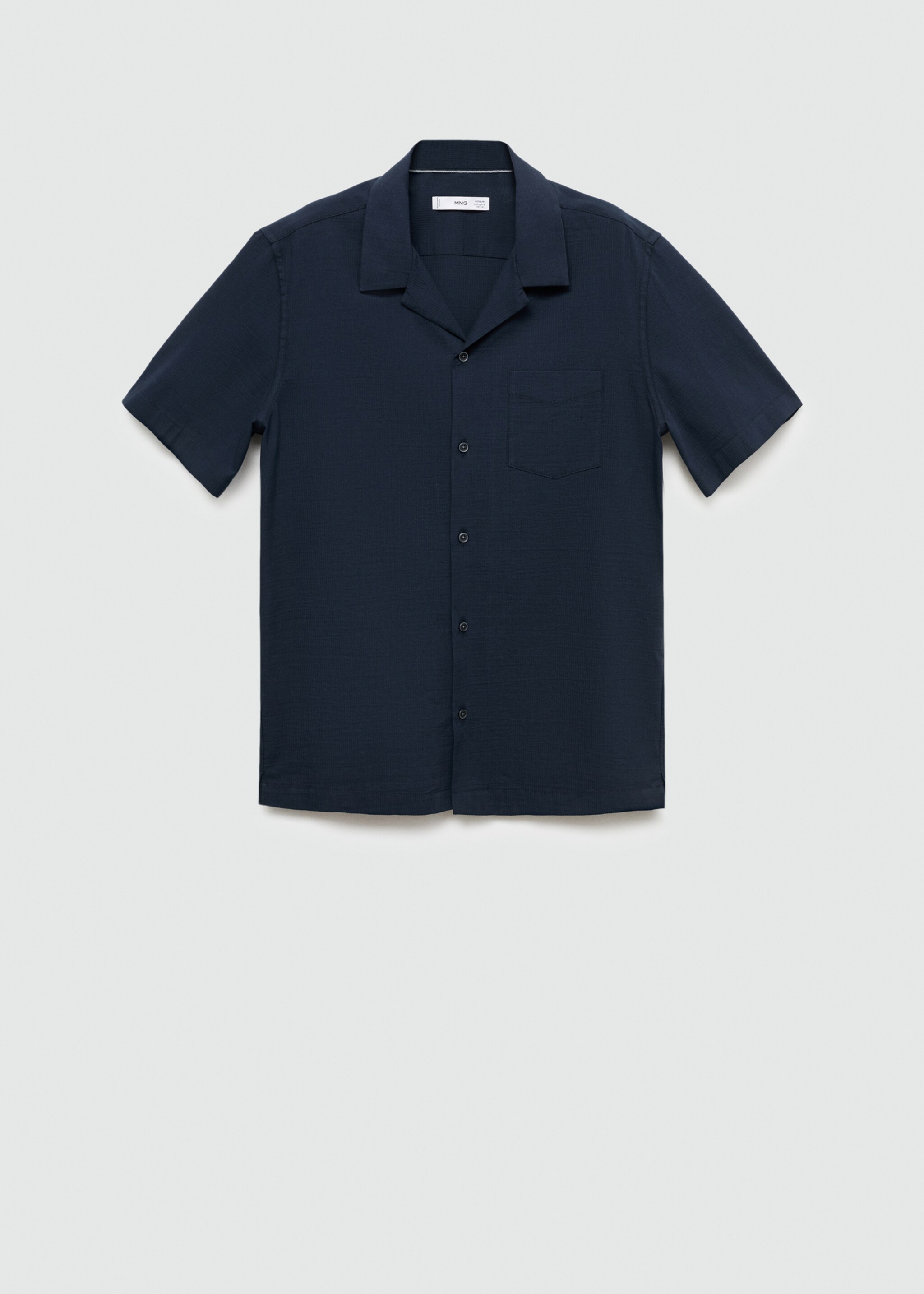 Regular-fit 100% seersucker cotton shirt - Article without model