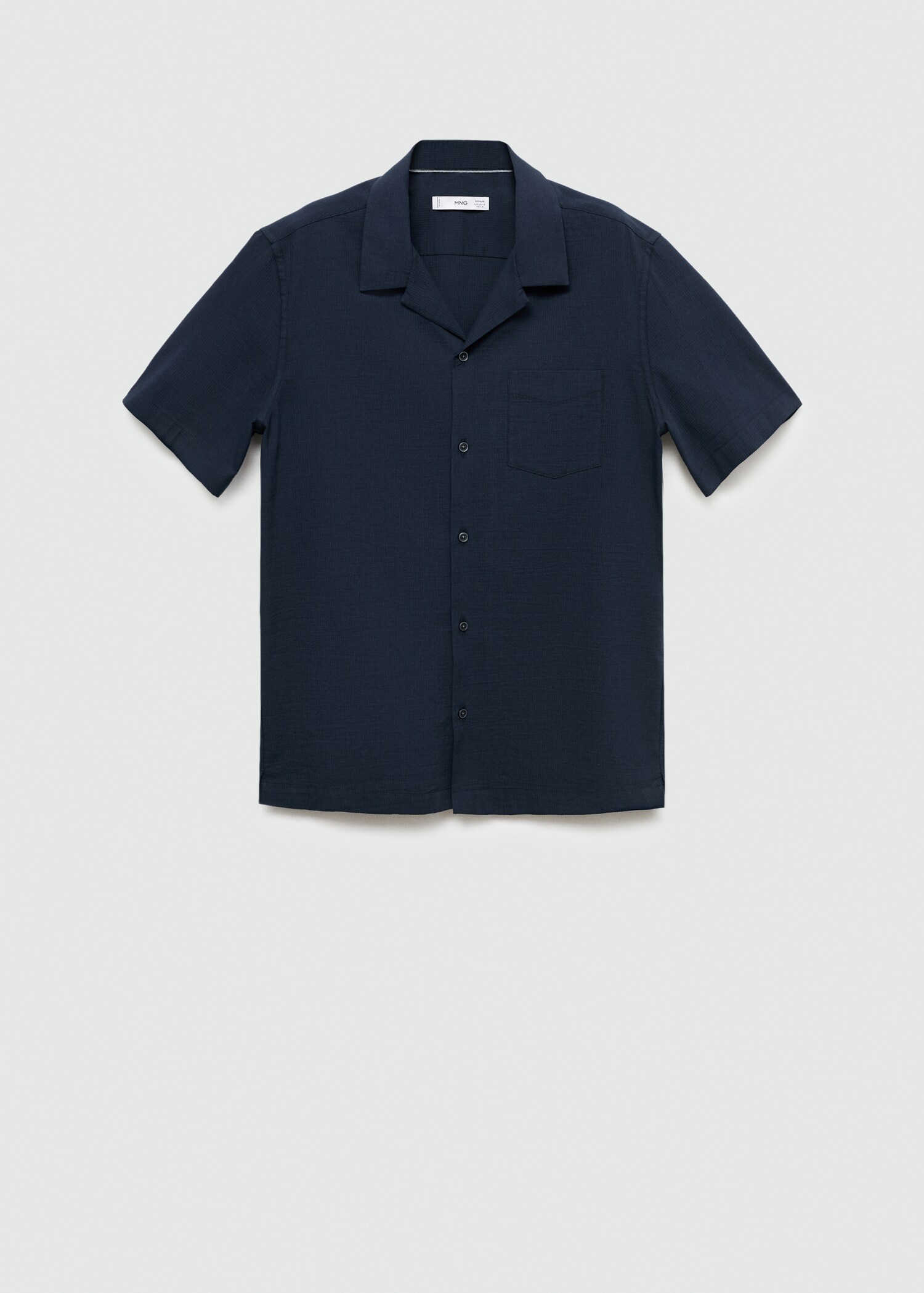 Regular-fit 100% seersucker cotton shirt - Article without model