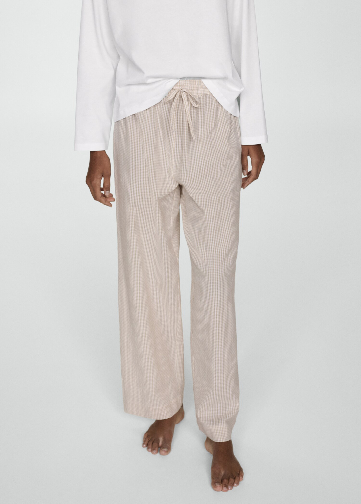 Zweiteiliger Pyjama aus Baumwolle - Mittlere Ansicht