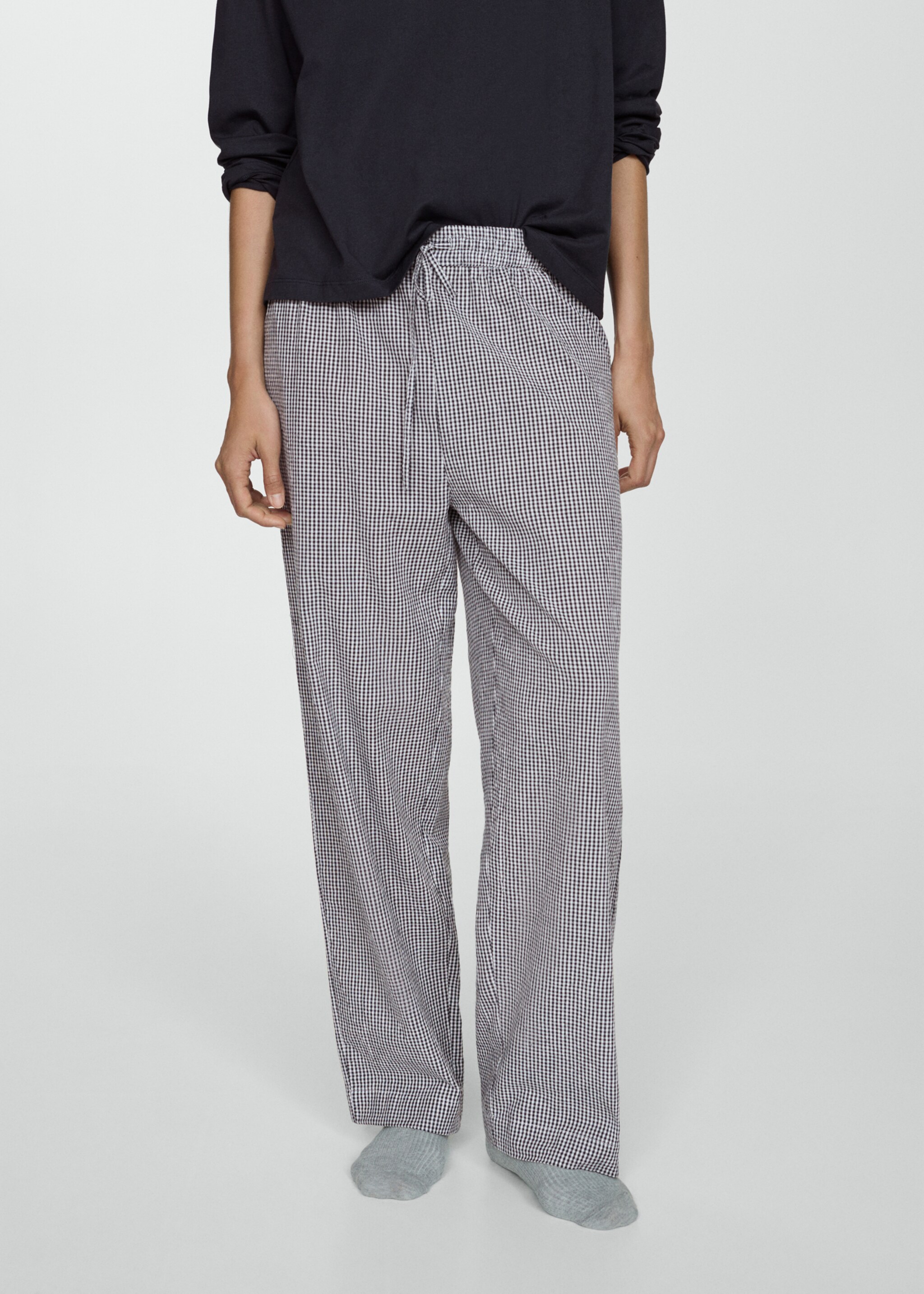 Two-piece cotton pyjamas - Medium plane, Dark Navy. Ref: 77080574-00.