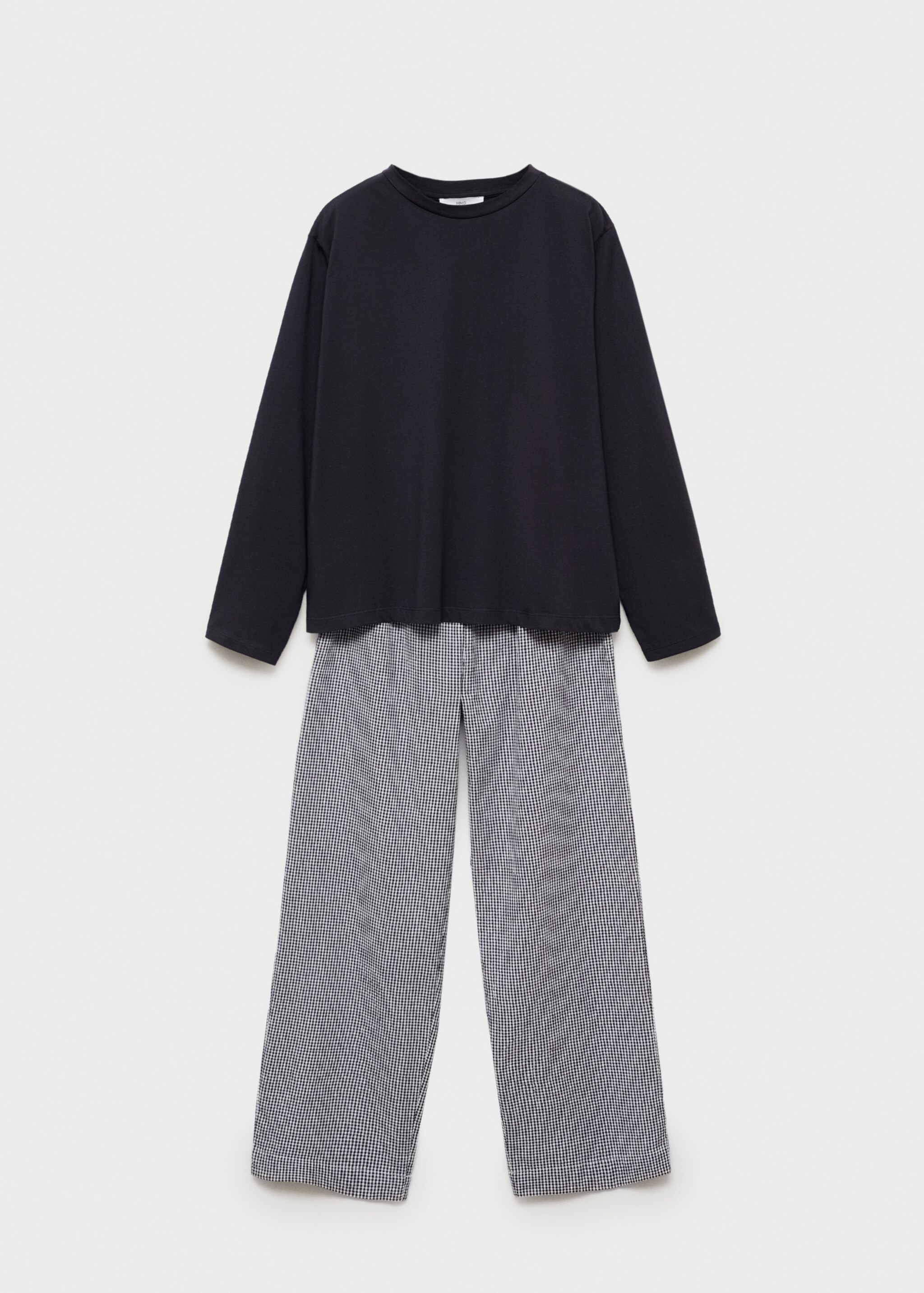 Two-piece cotton pyjamas - Article without model, Dark Navy. Ref: 77080574-00.