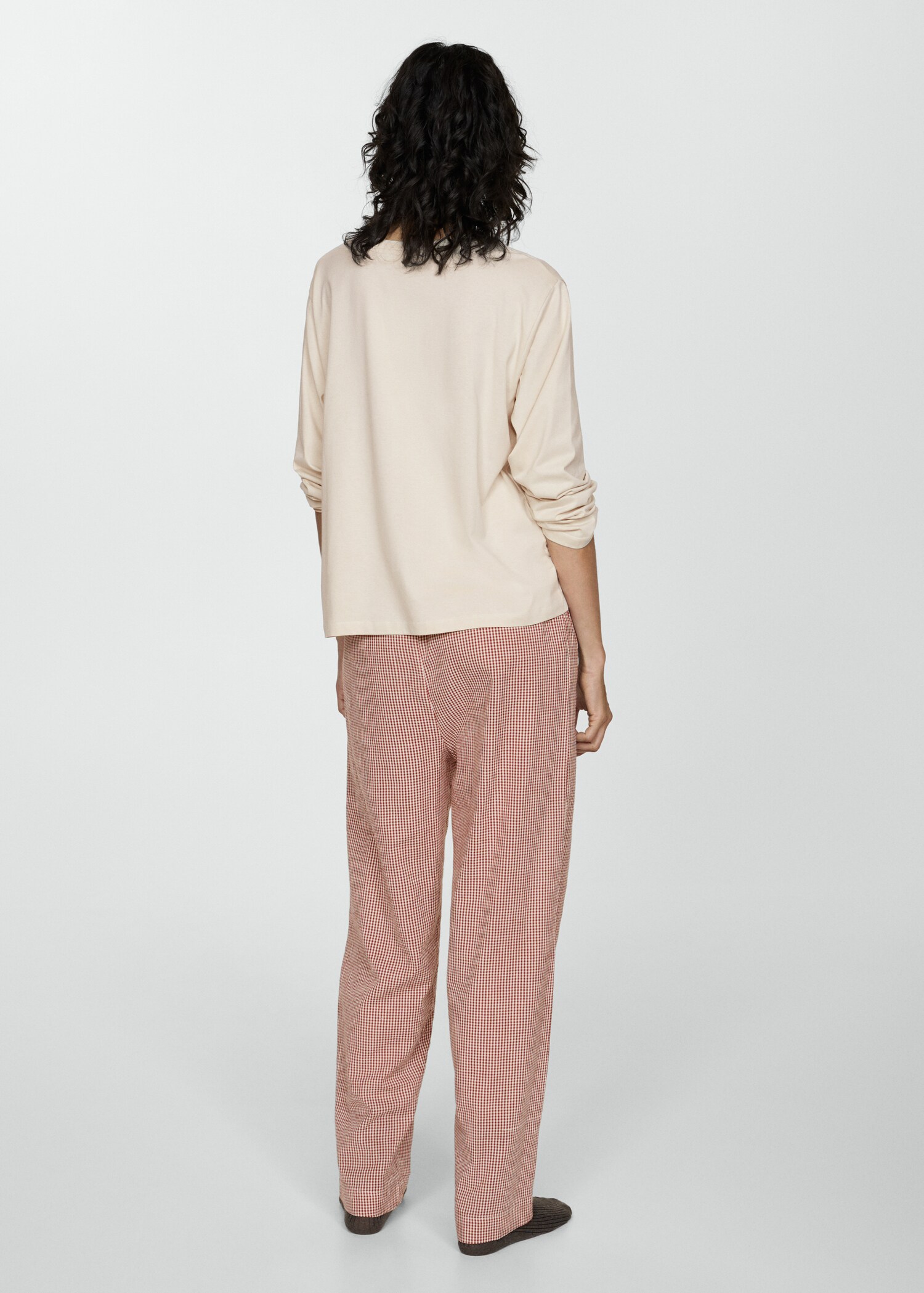 Zweiteiliger Pyjama aus Baumwolle - Rückseite des Artikels