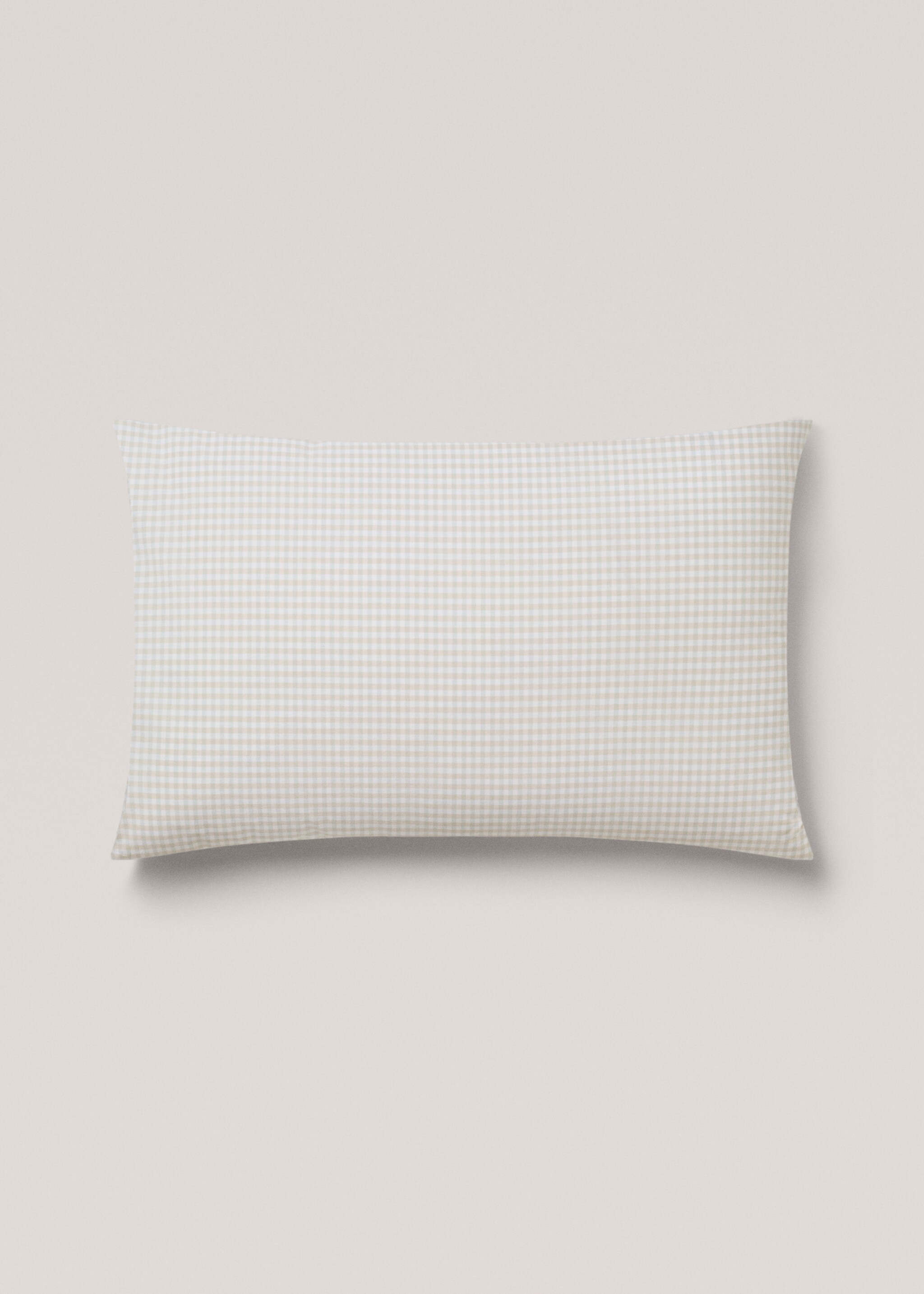 Funda de coixinera quadre vichy 50x75cm - Article sense model, Verd aigua. Ref: 77080576-00.